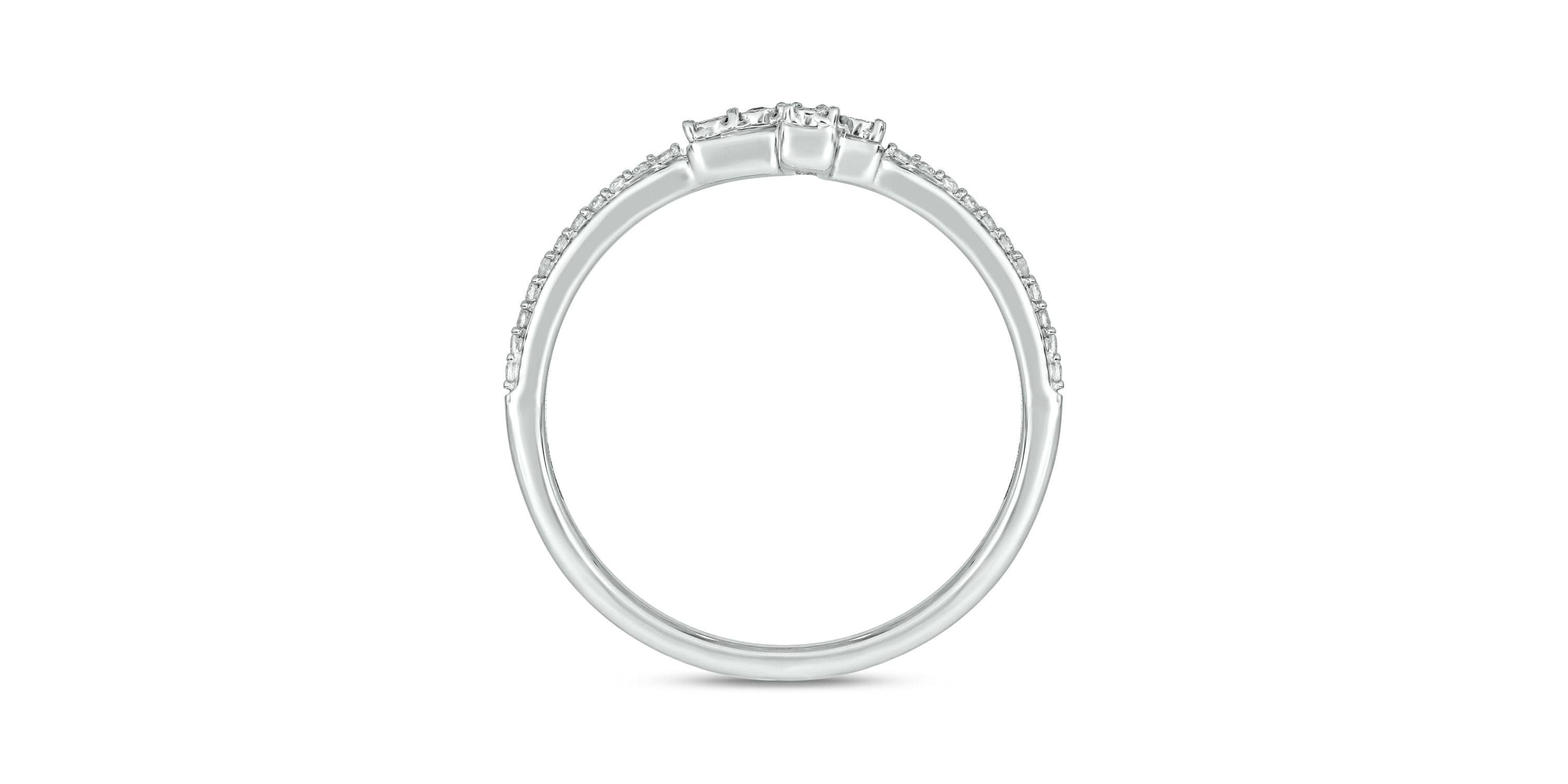 1/10 ct.t.w. Diamond Gorgeous Cross-Shaped Fashion Ring in 14KT Yellow Gold