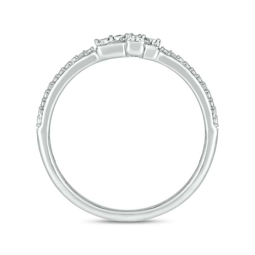 1/10 ct.t.w. Diamond Gorgeous Cross-Shaped Fashion Ring in 14KT Yellow Gold