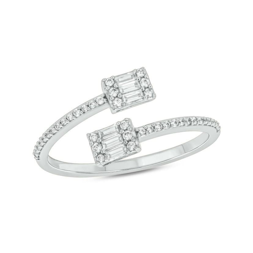 1/4 ct.t.w. Diamond Gorgeous By Pass Fashion Ring in 14KT Rose Gold