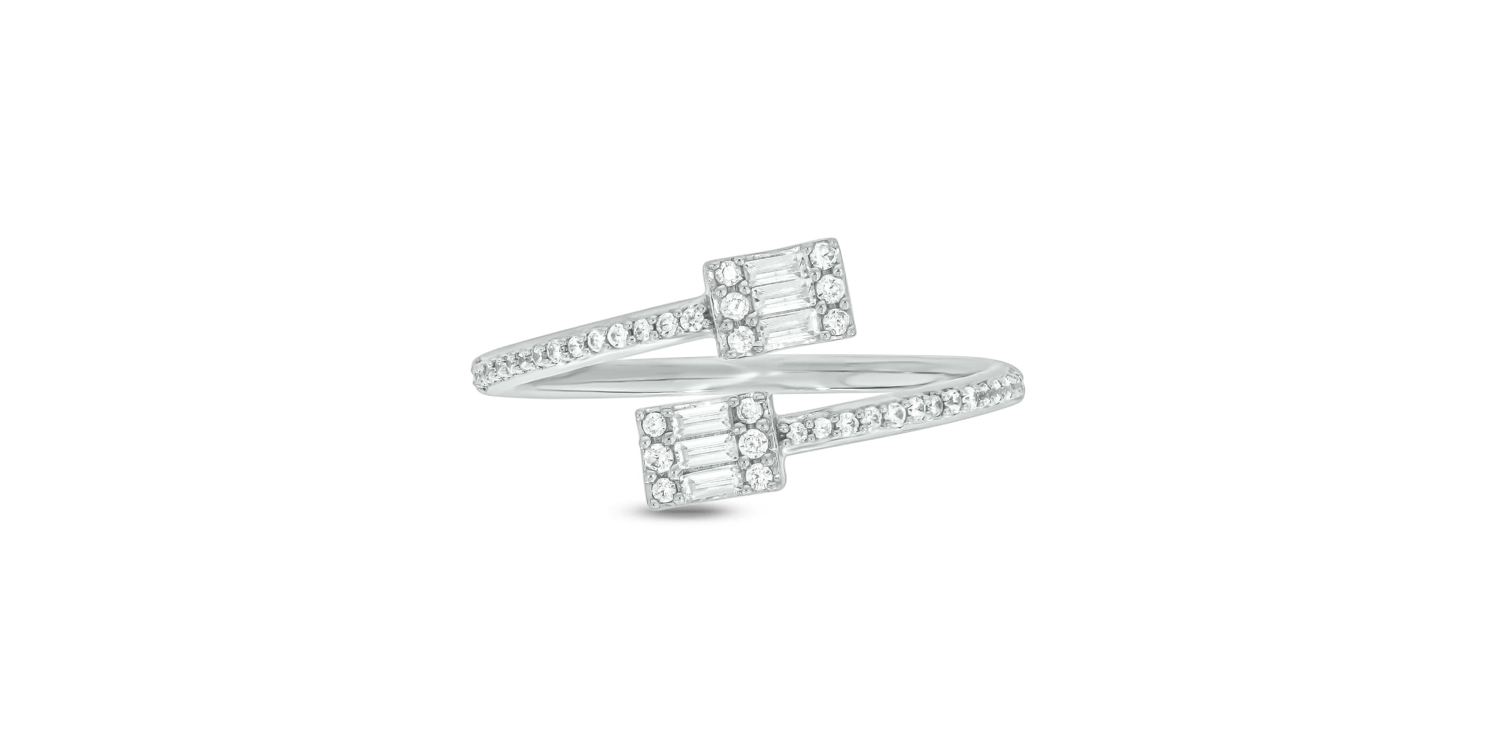1/4 ct.t.w. Diamond Gorgeous By Pass Fashion Ring in 14KT Rose Gold