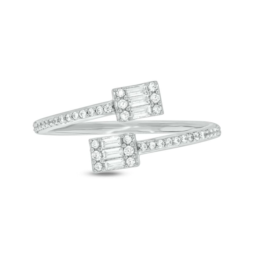 1/4 ct.t.w. Diamond Gorgeous By Pass Fashion Ring in 14KT Rose Gold