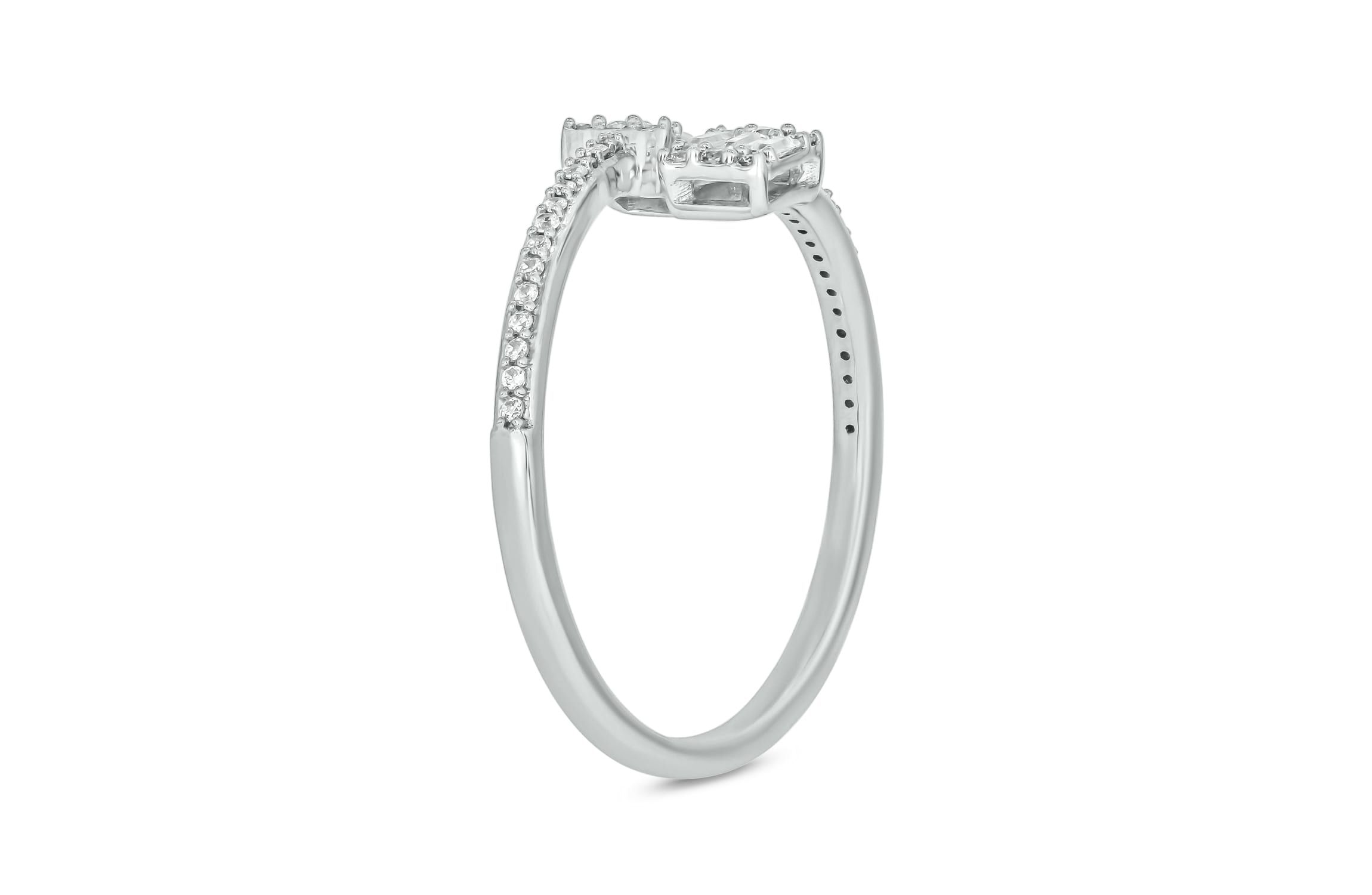 1/4 ct.t.w. Diamond Gorgeous By Pass Fashion Ring in 14KT Yellow Gold