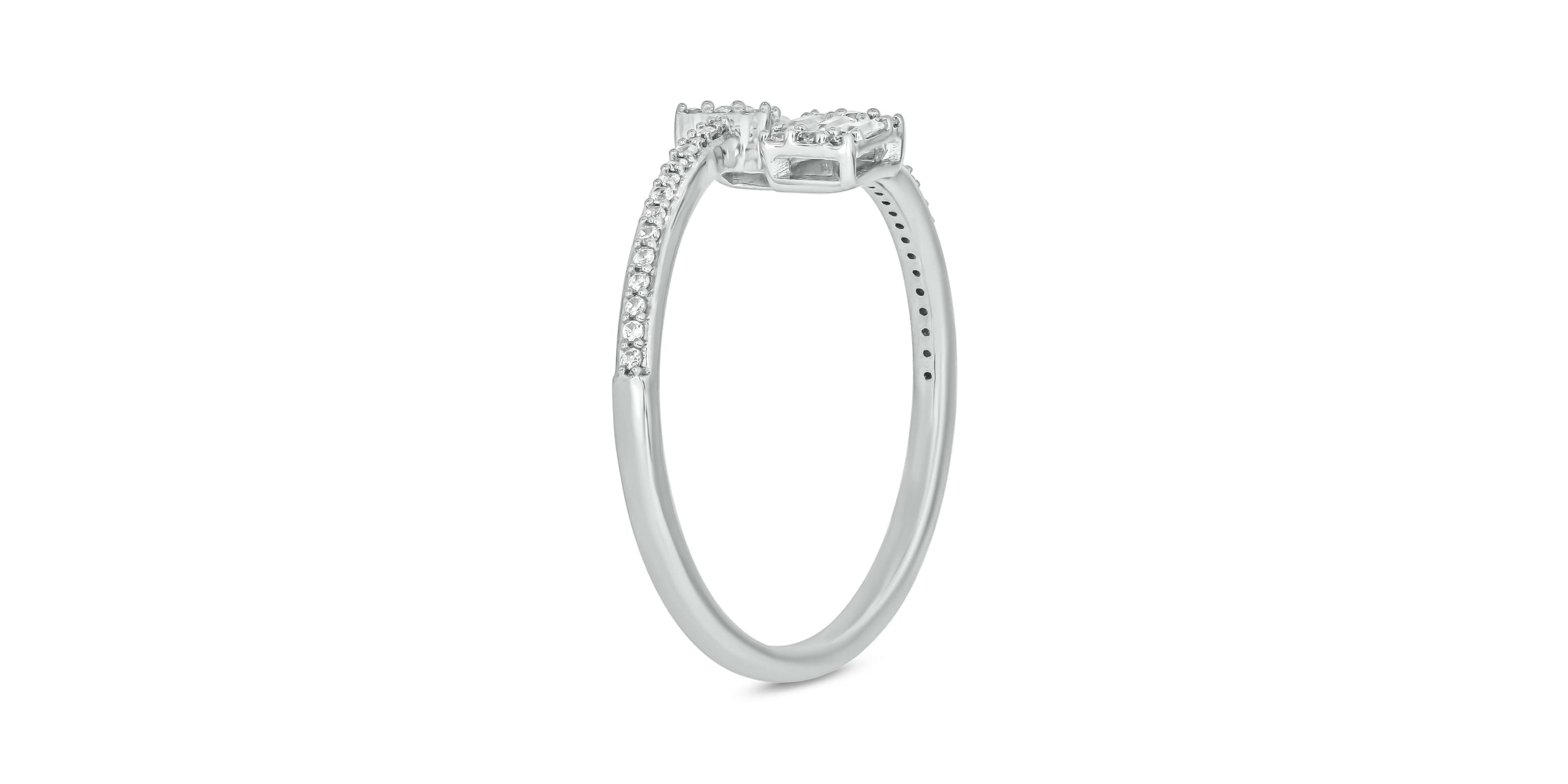 1/4 ct.t.w. Diamond Gorgeous By Pass Fashion Ring in 14KT Rose Gold