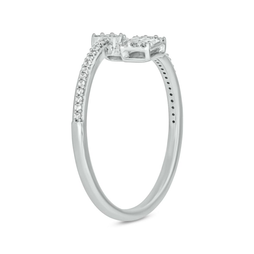 1/4 ct.t.w. Diamond Gorgeous By Pass Fashion Ring in 14KT Rose Gold