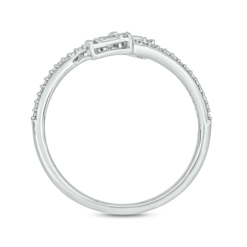 1/4 ct.t.w. Diamond Gorgeous By Pass Fashion Ring in 14KT Rose Gold