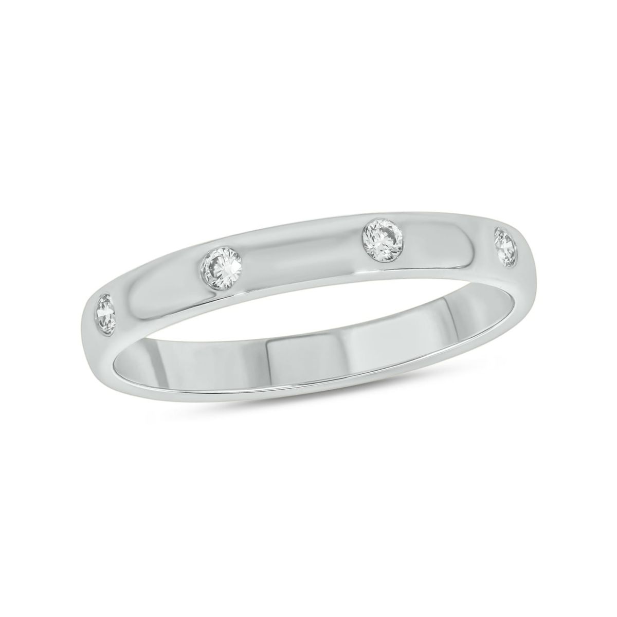 1/10 ct.t.w. Diamond Anniversary Band in 14KT White Gold