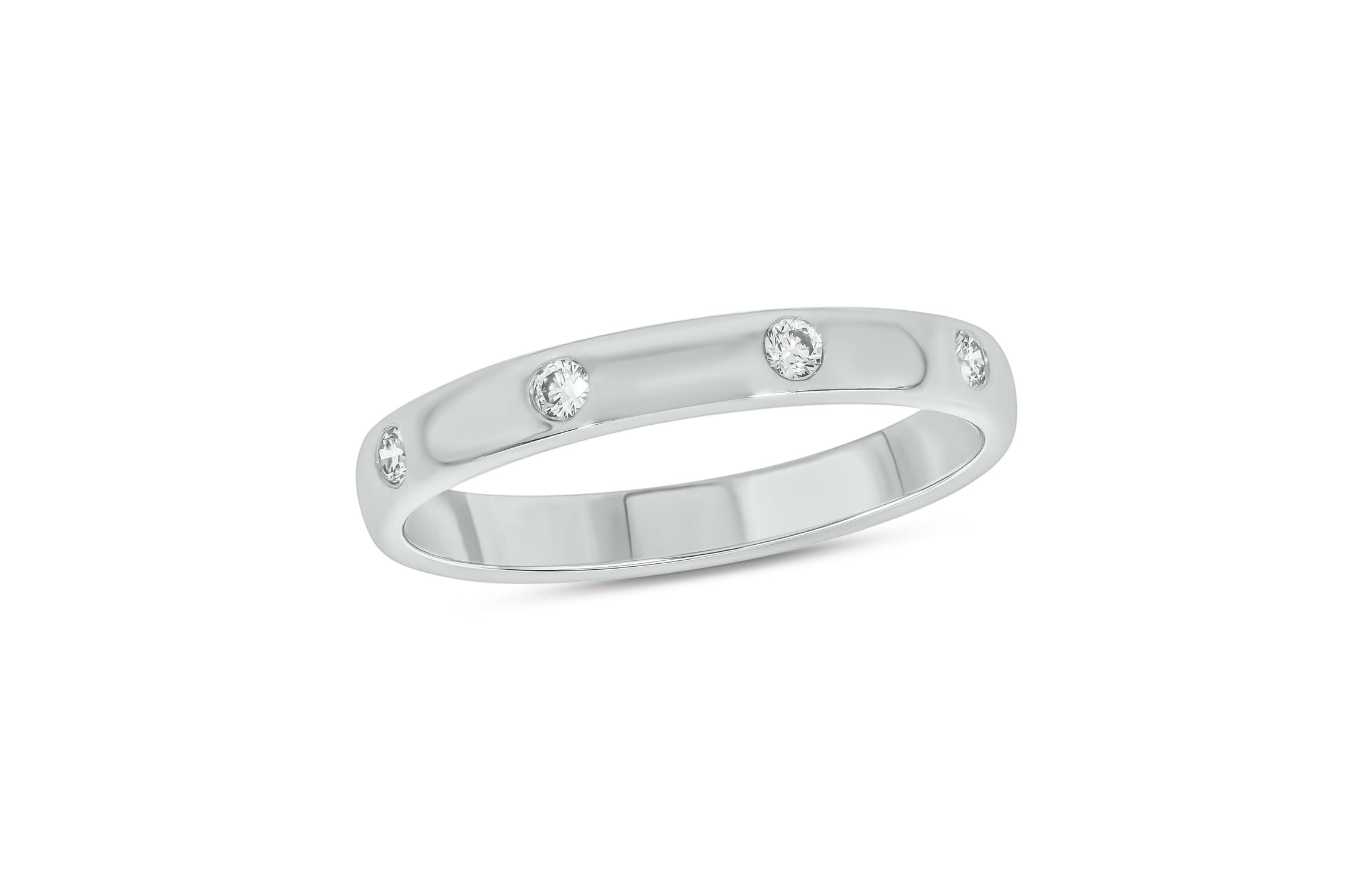 1/10 ct.t.w. Diamond Anniversary Band in 14KT White Gold