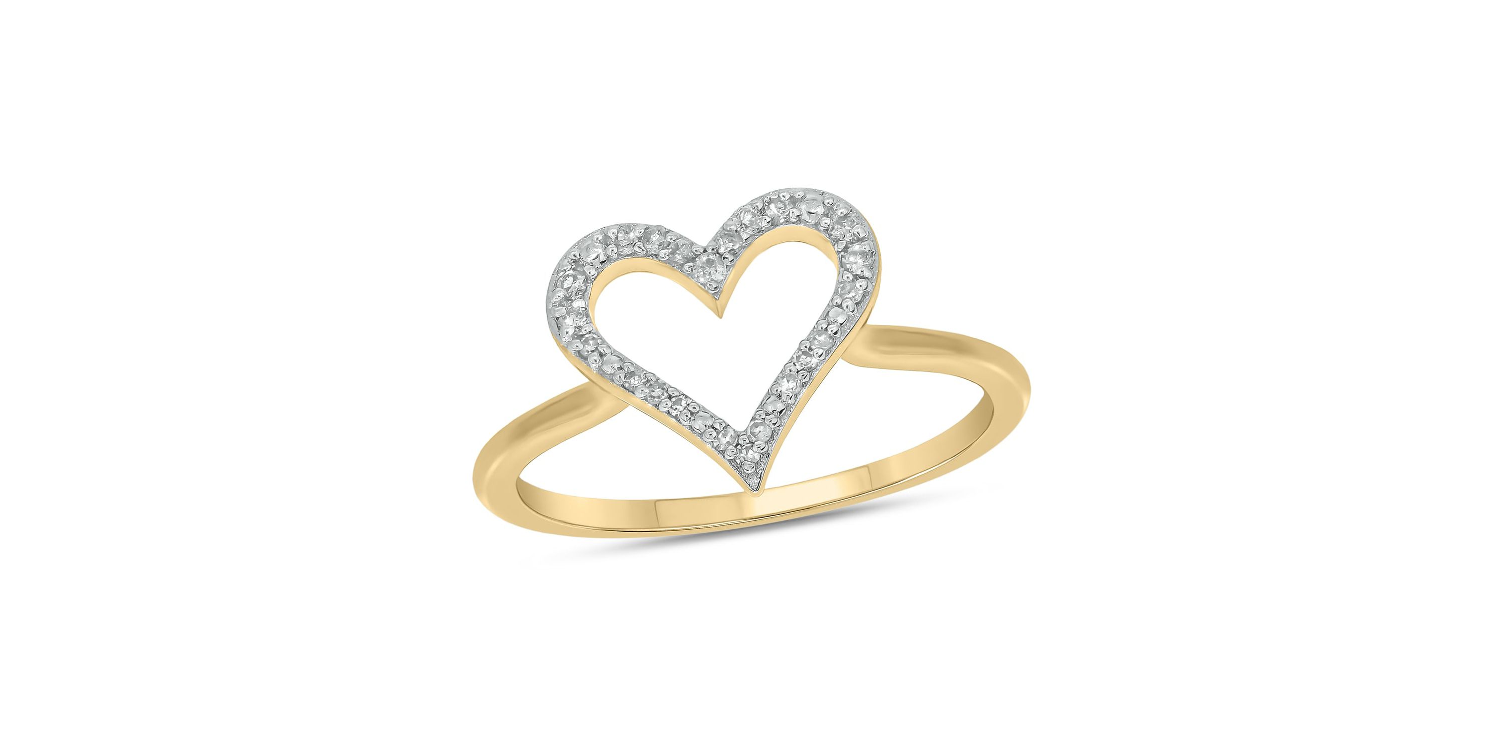 1/10 ct.t.w. Diamond Heart-Shaped Fashion Ring in 14KT Rose Gold
