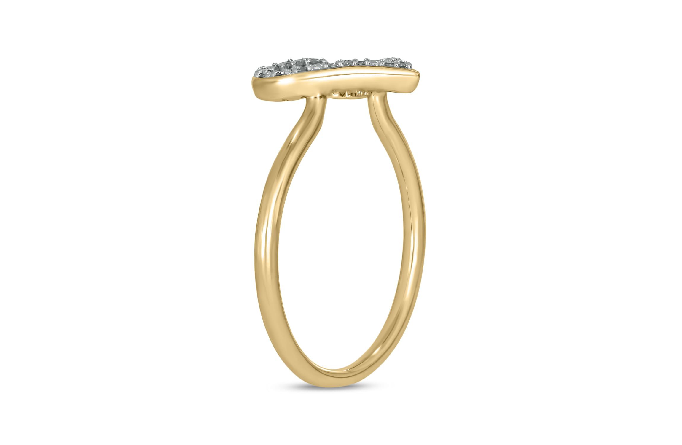 1/10 ct.t.w. Diamond Heart-Shaped Fashion Ring in 14KT White Gold