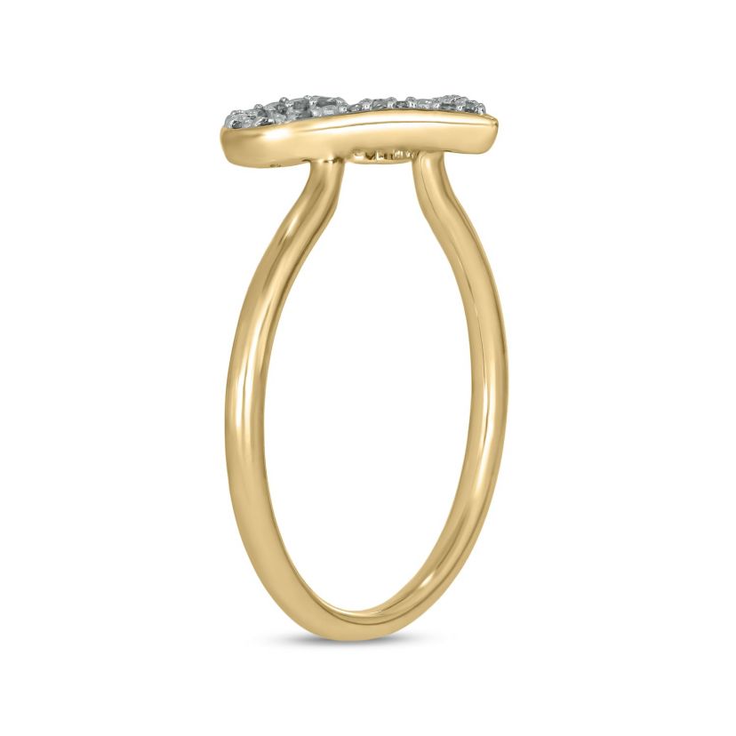 1/10 ct.t.w. Diamond Heart-Shaped Fashion Ring in 14KT Rose Gold