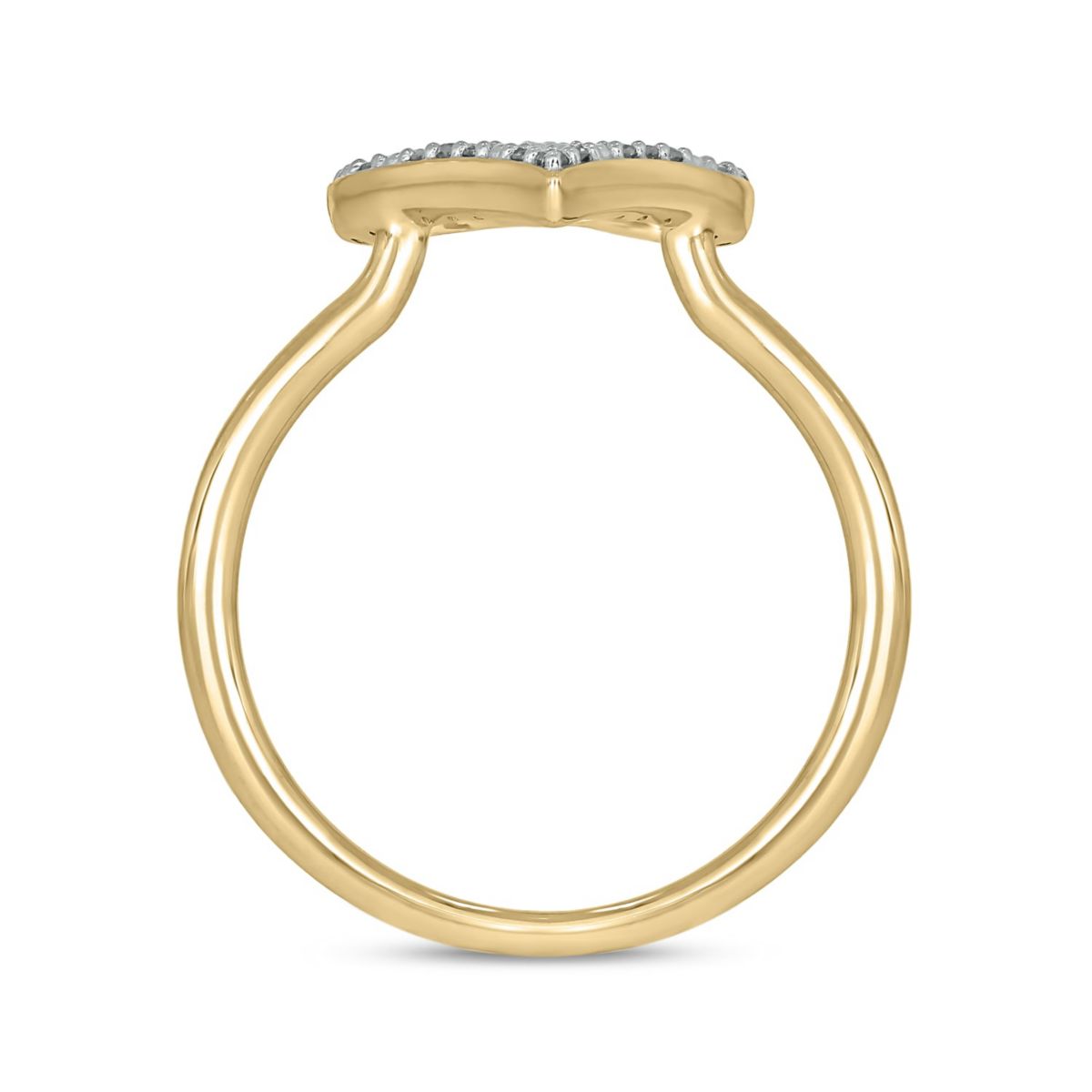 1/10 ct.t.w. Diamond Heart-Shaped Fashion Ring in 14KT White Gold