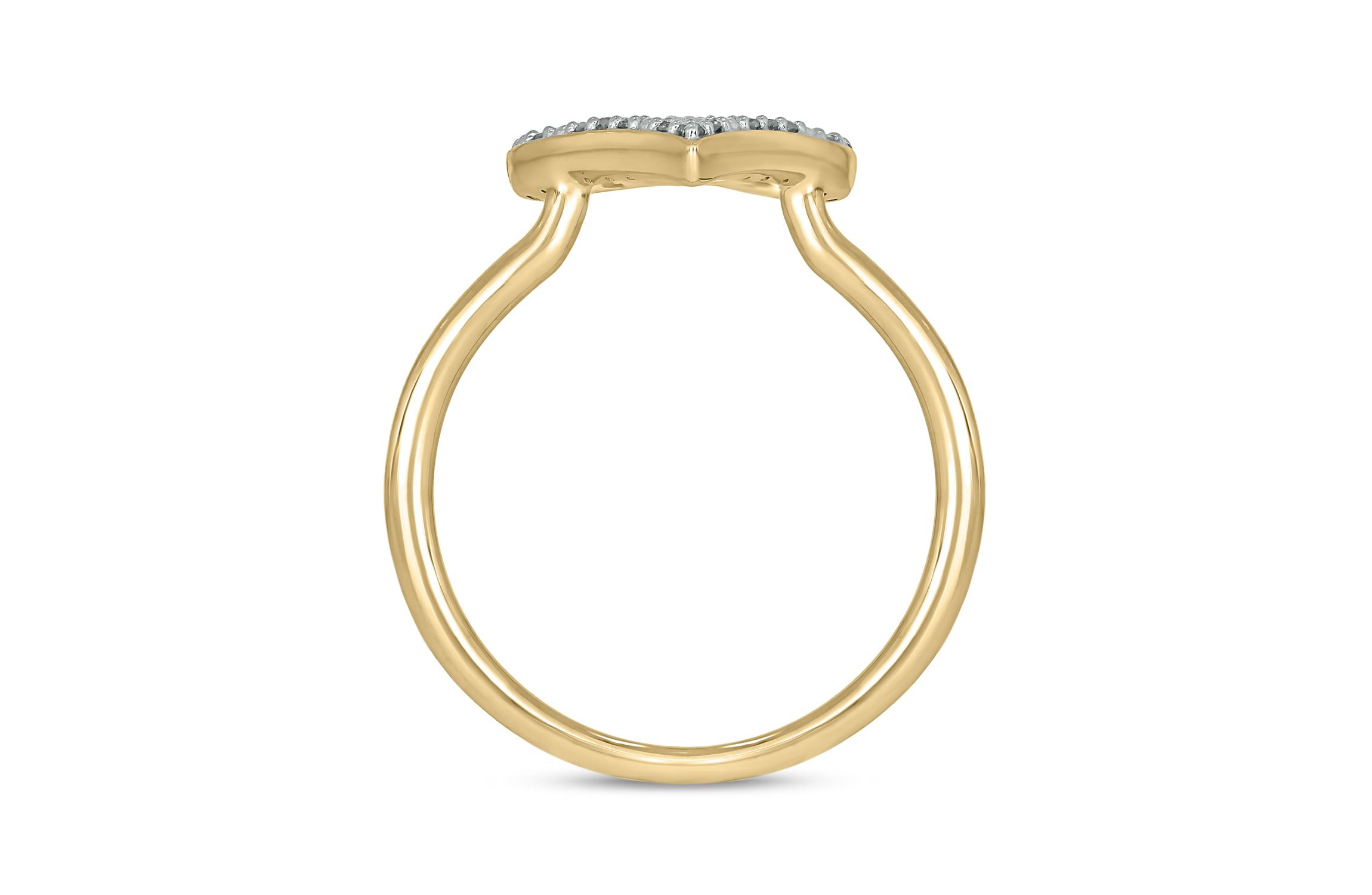1/10 ct.t.w. Diamond Heart-Shaped Fashion Ring in 14KT White Gold