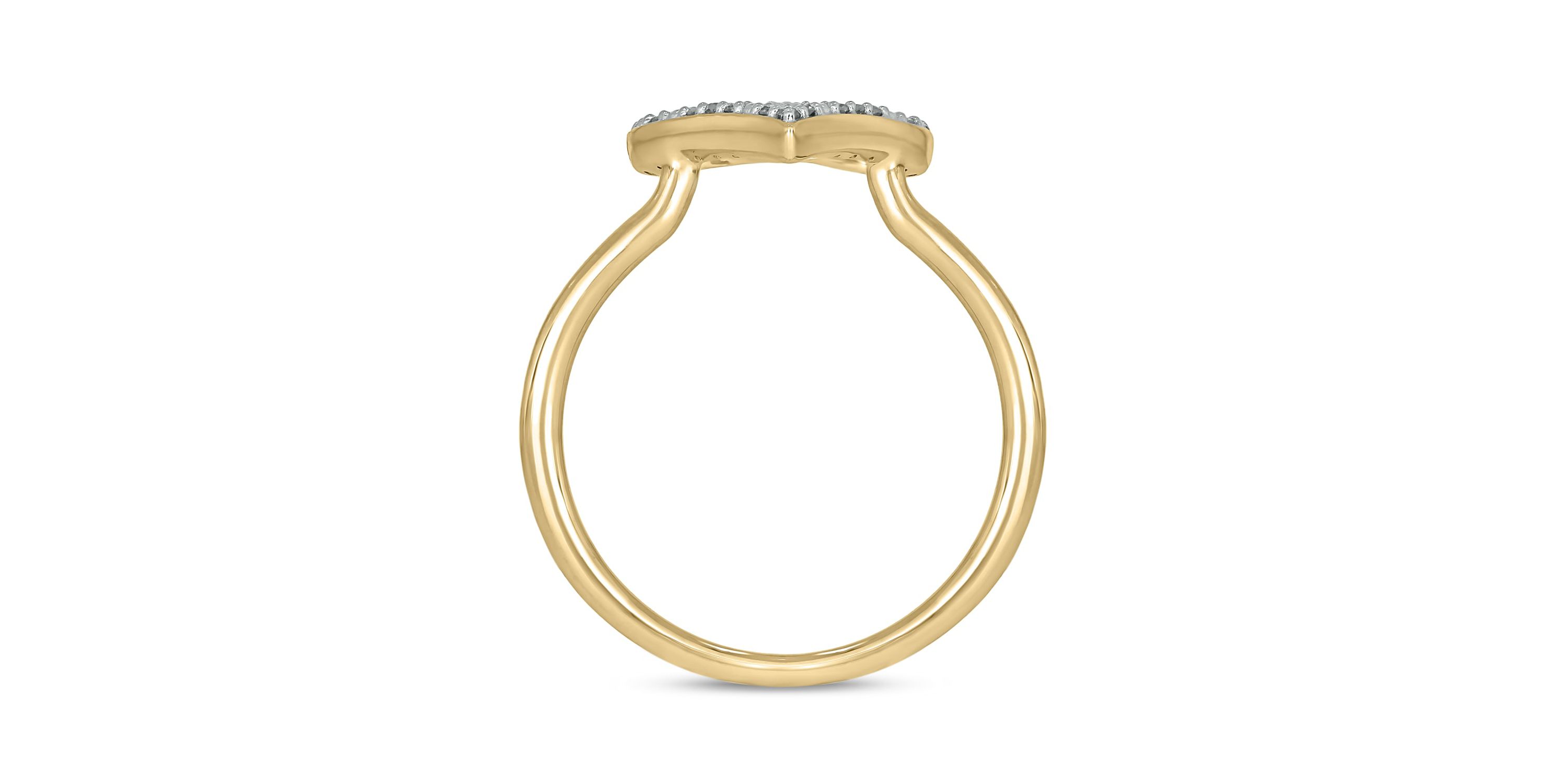 1/10 ct.t.w. Diamond Heart-Shaped Fashion Ring in 14KT Rose Gold