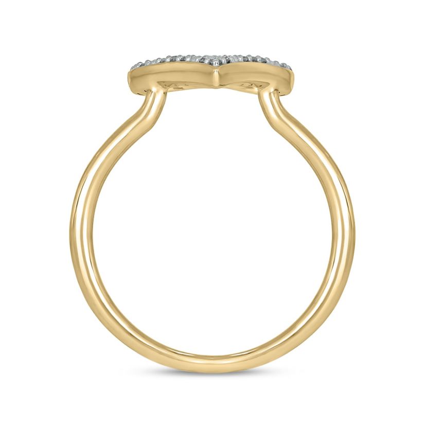 1/10 ct.t.w. Diamond Heart-Shaped Fashion Ring in 14KT Rose Gold