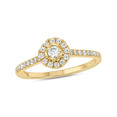 Belk & Co 1/3 ct.t.w. Diamond Gorgeous Promise Ring in 14KT Rose Gold, White, 6