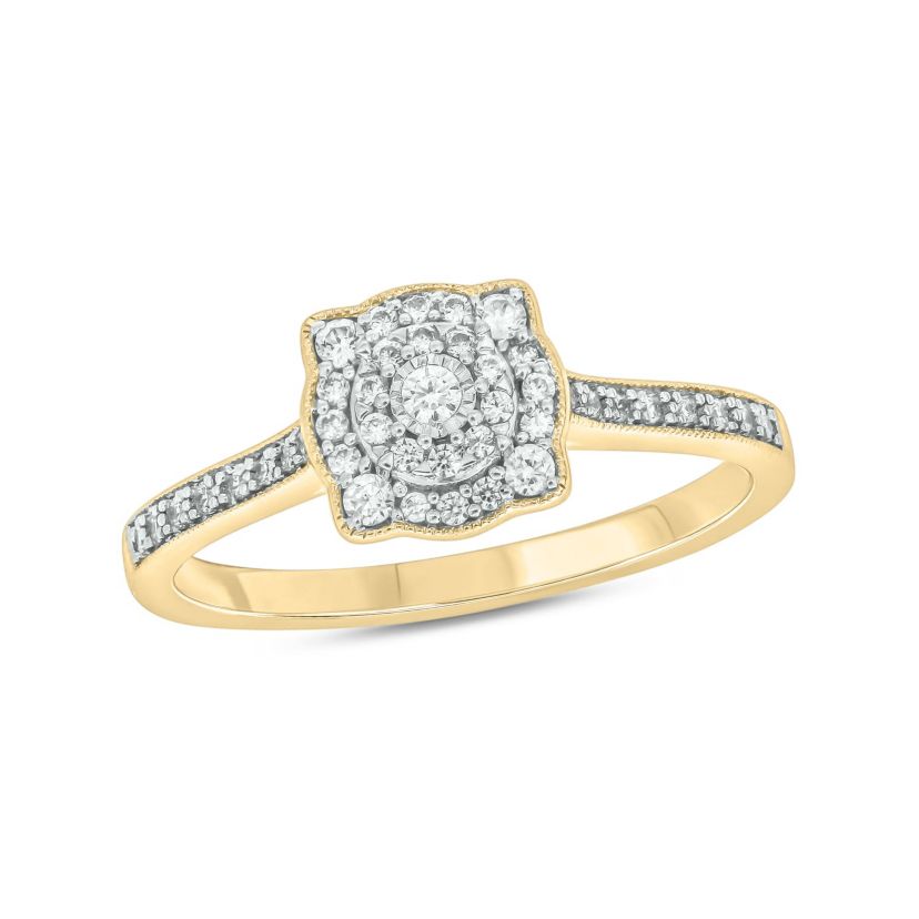 1/4 ct.t.w. Diamond Gorgeous Promise Ring in 14KT Yellow Gold