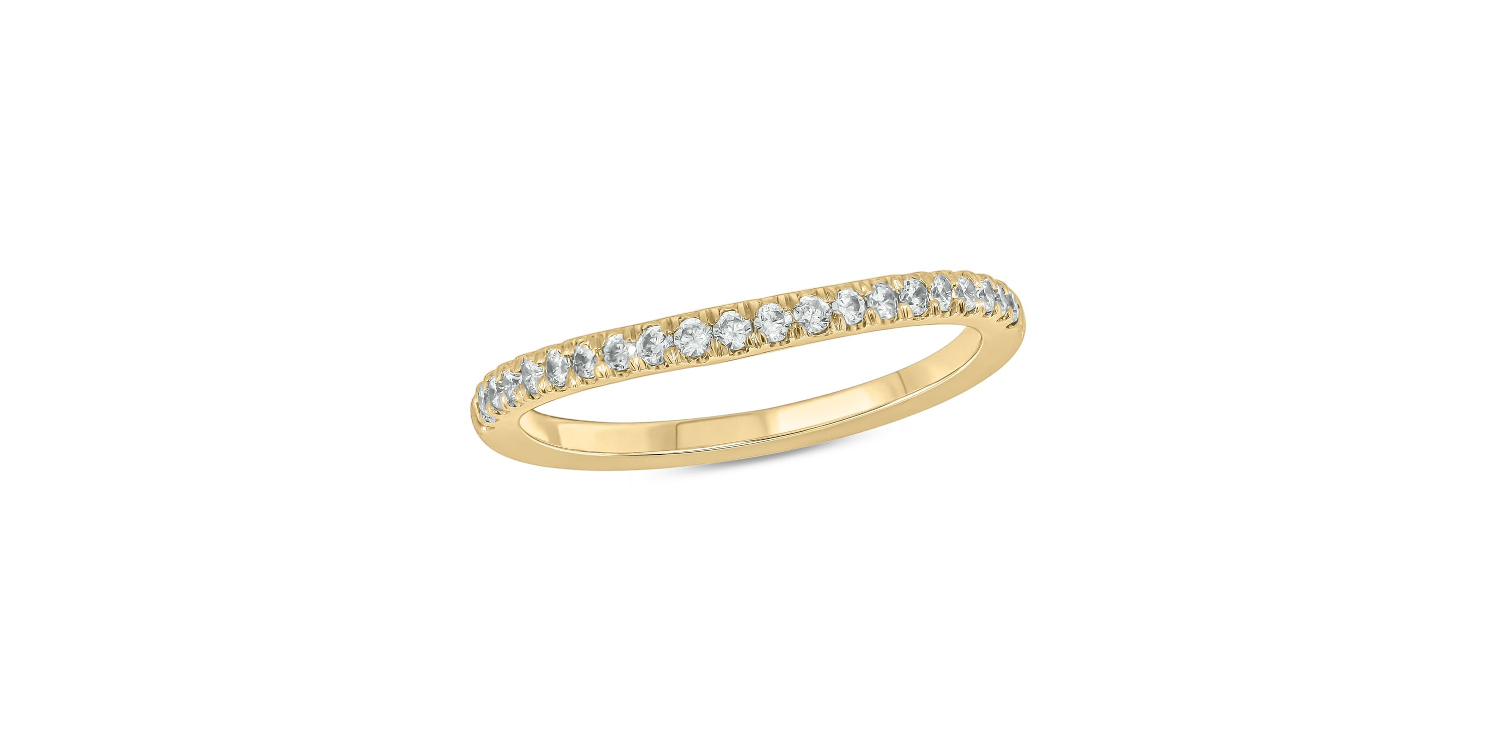 1/4 ct.t.w. Diamond Countour Anniversary Band in 14KT Yellow Gold