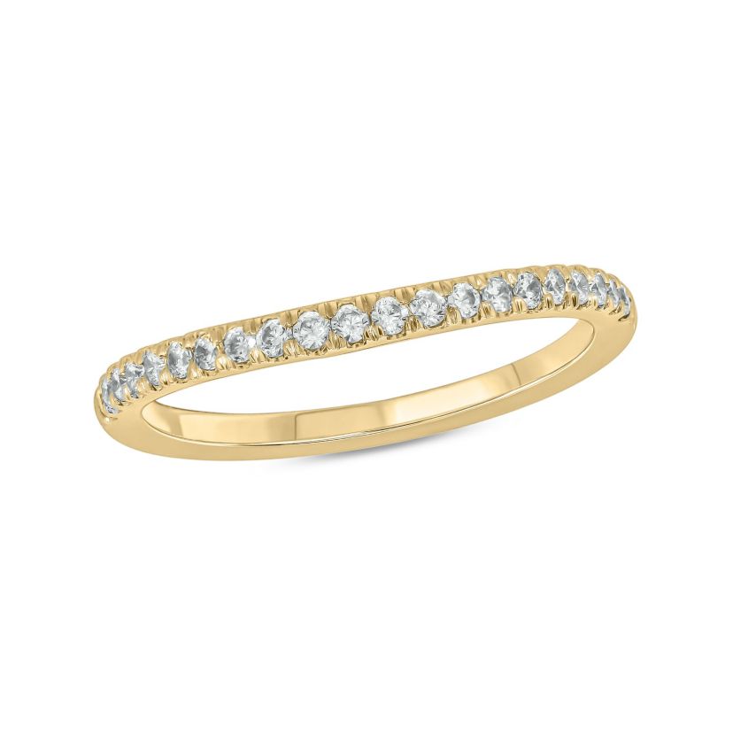 1/4 ct.t.w. Diamond Countour Anniversary Band in 14KT Yellow Gold