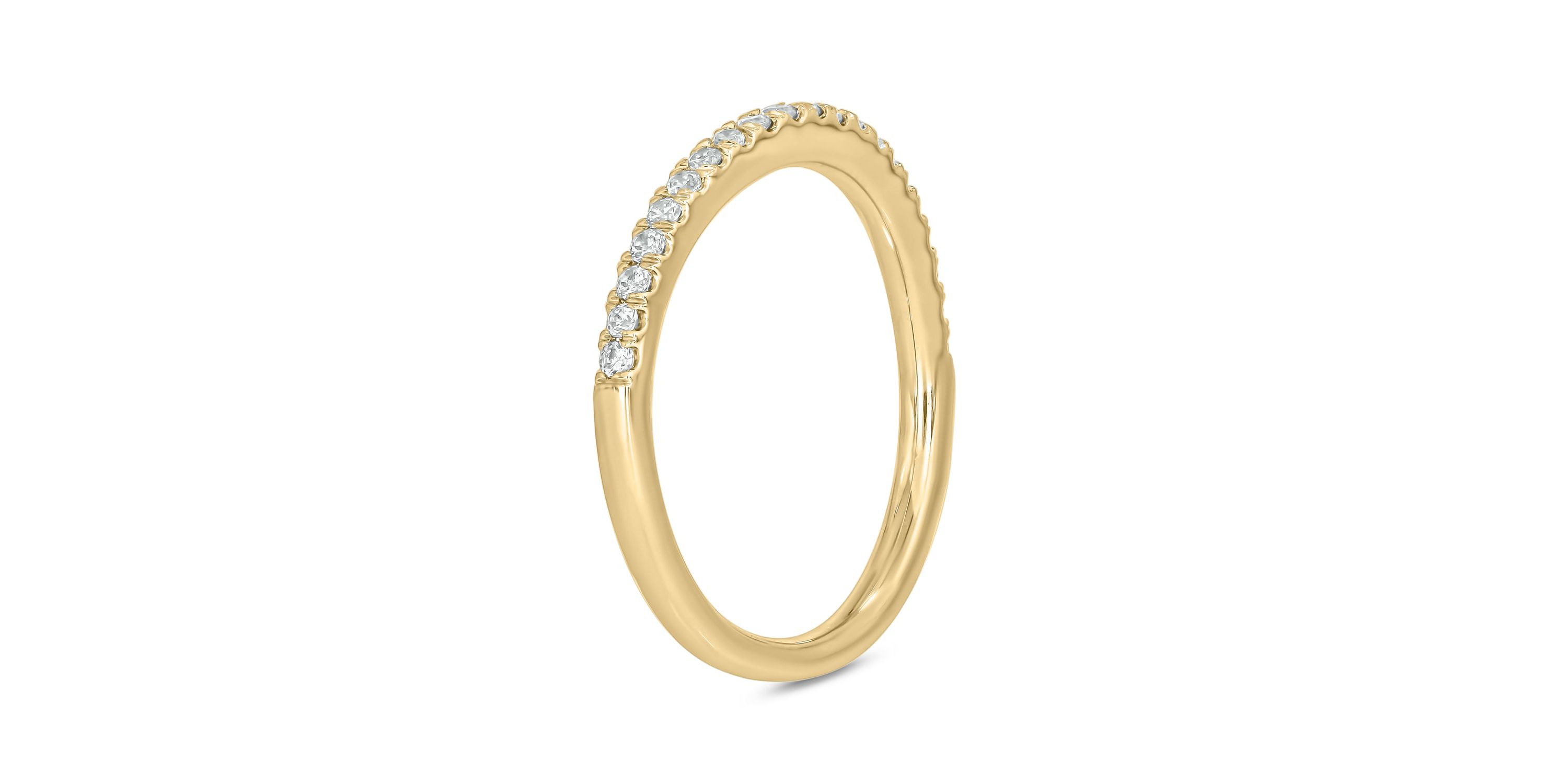1/4 ct.t.w. Diamond Countour Anniversary Band in 14KT Yellow Gold