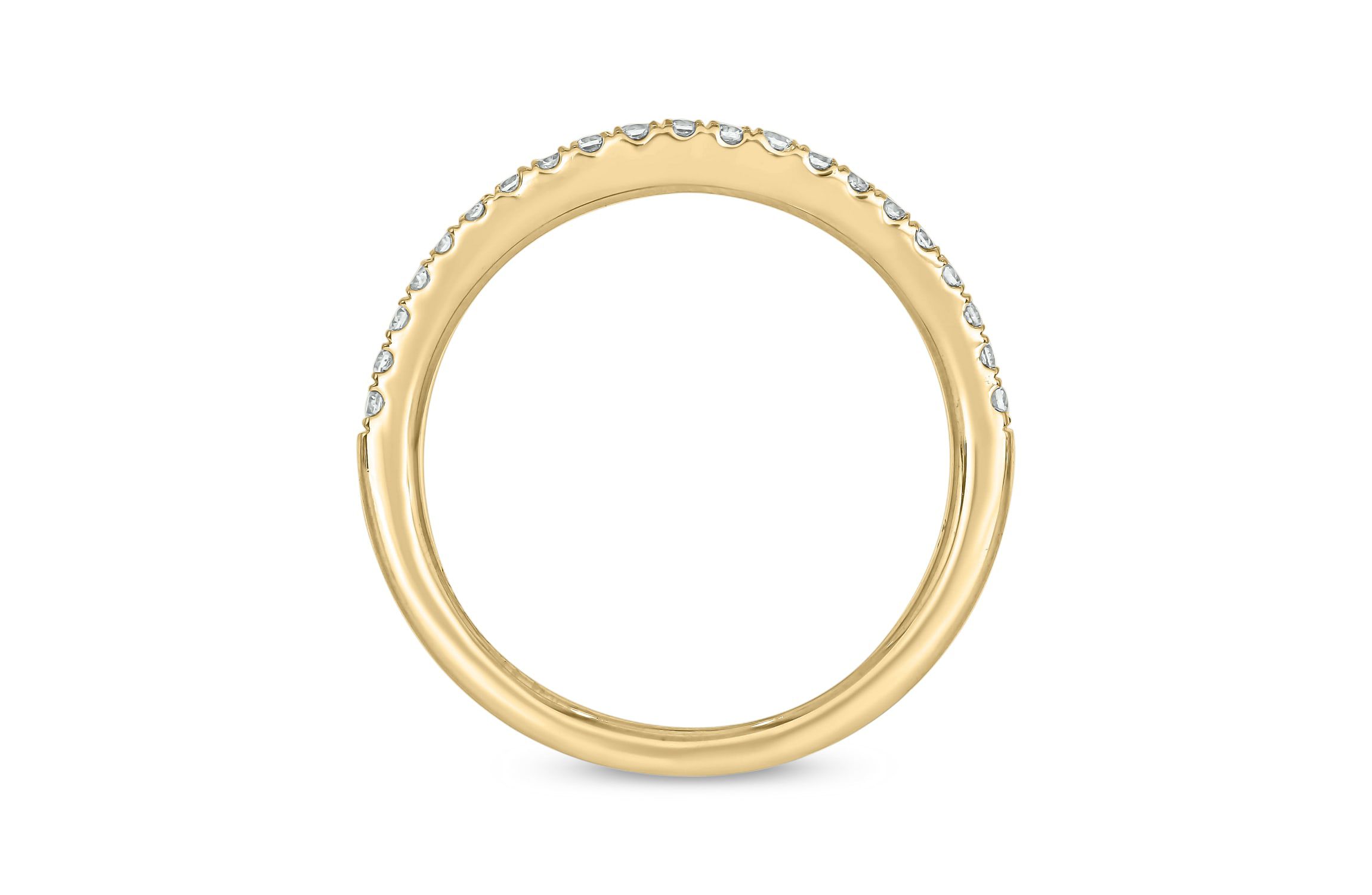 1/4 ct.t.w. Diamond Countour Anniversary Band in 14KT Yellow Gold