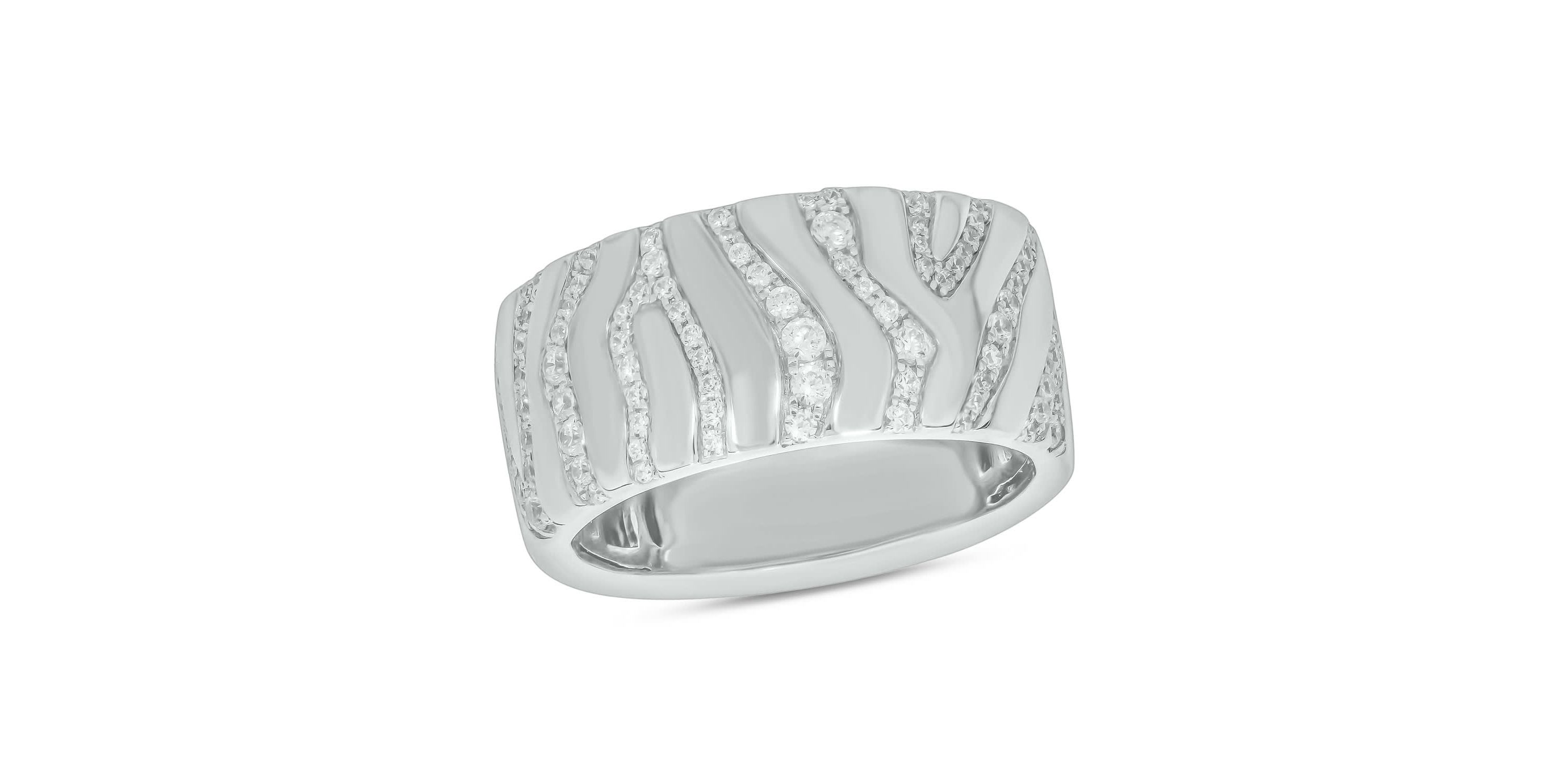 5/8 ct.t.w. Diamond Zabra Stripe Anniversary Band in 14KT Yellow Gold