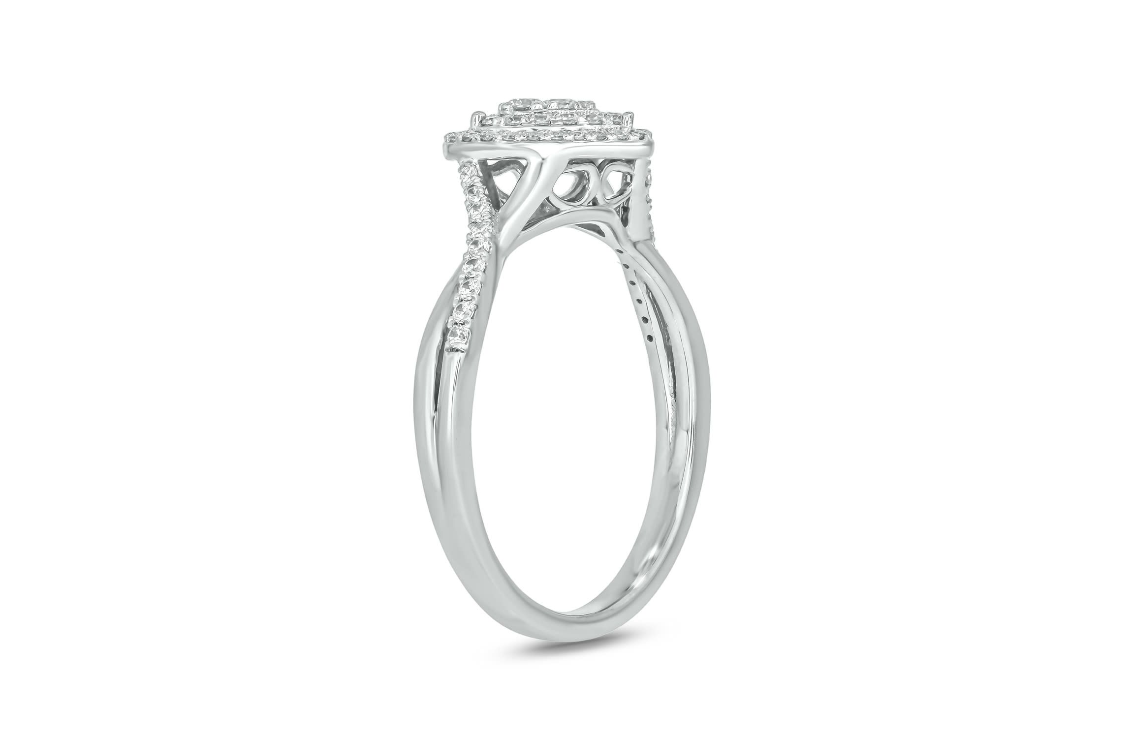1/3 ct.t.w. Diamond Double Halo Fashion Ring in 14KT Yellow Gold