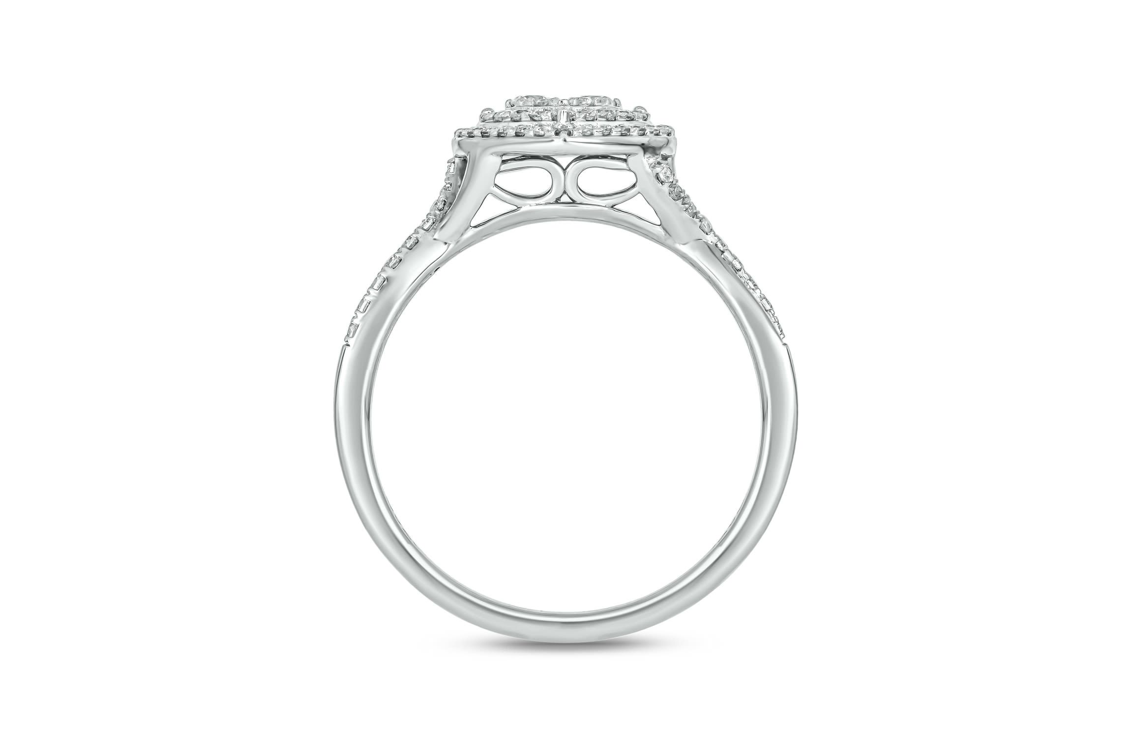 1/3 ct.t.w. Diamond Double Halo Fashion Ring in 14KT Yellow Gold