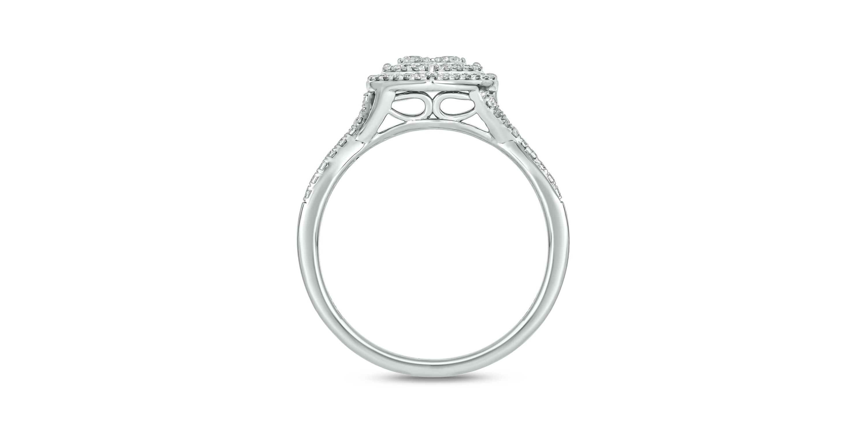 1/3 ct.t.w. Diamond Double Halo Fashion Ring in 14KT Rose Gold