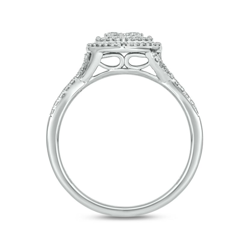1/3 ct.t.w. Diamond Double Halo Fashion Ring in 14KT Rose Gold