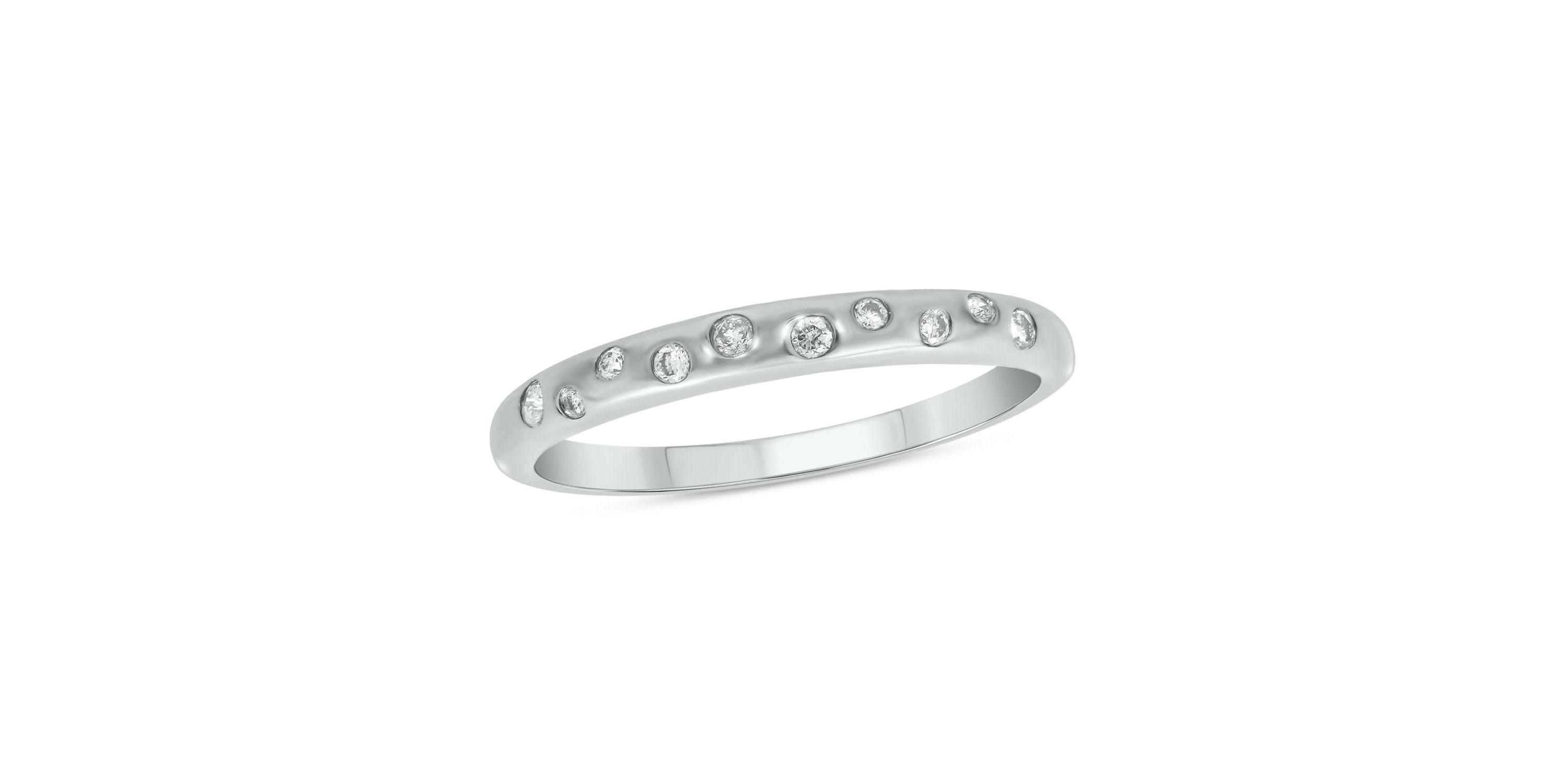 1/10 carat, Diamond Scattered Diamonds Ring in 14K Yellow Gold