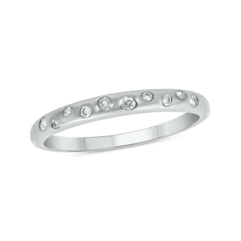 1/10 carat, Diamond Scattered Diamonds Ring in 14K Yellow Gold
