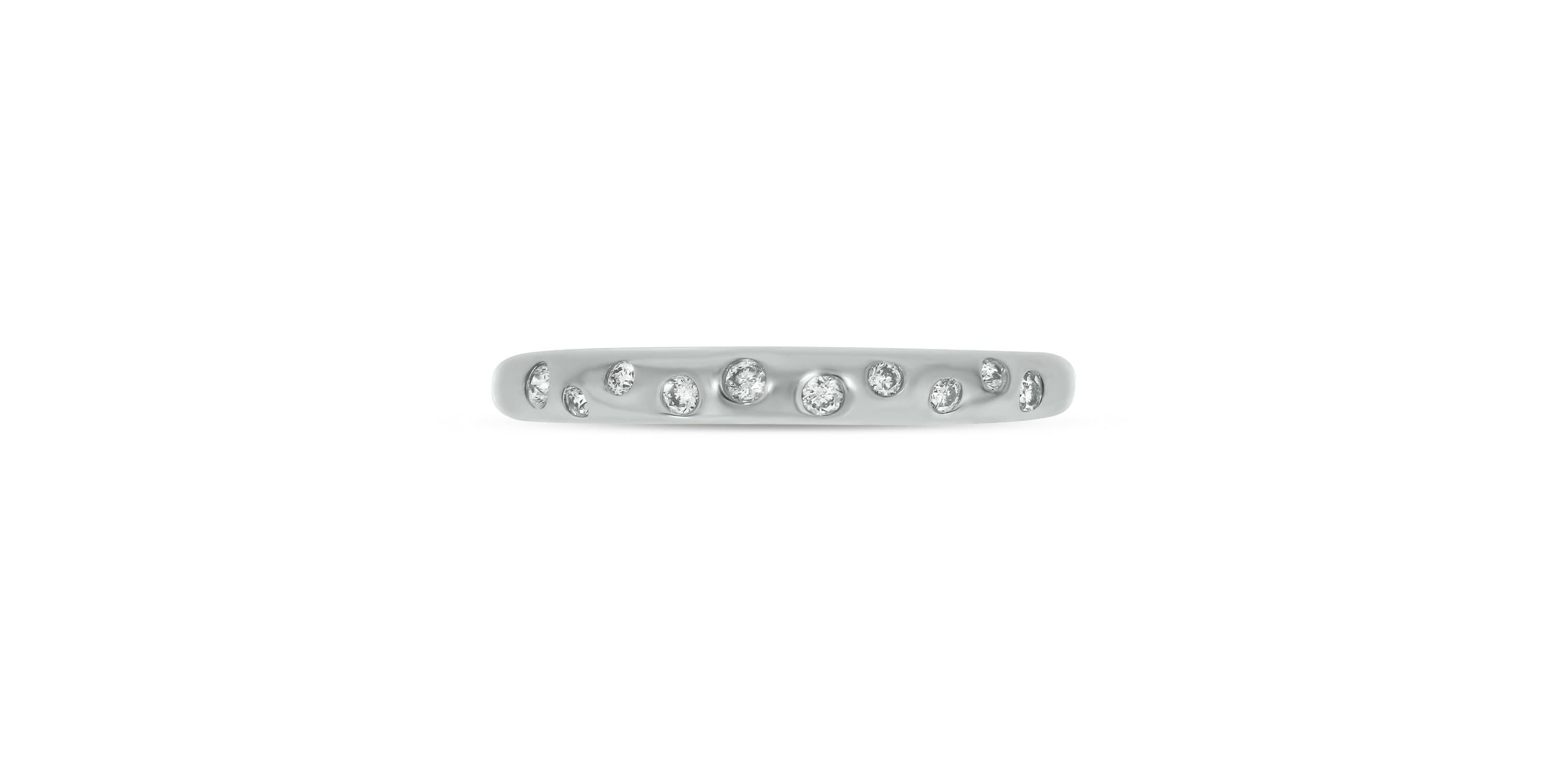 1/10 carat, Diamond Scattered Diamonds Ring in 14K Yellow Gold