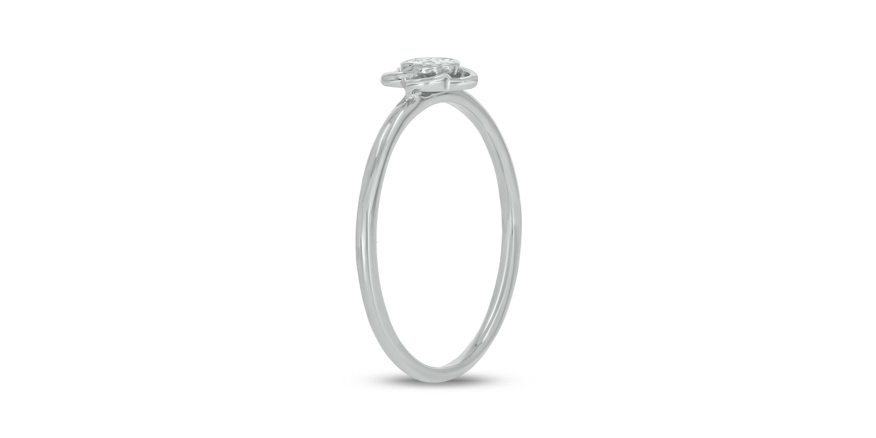 Diamond Accent Flower & Center Flower Cluster Ring in 14K Yellow Gold