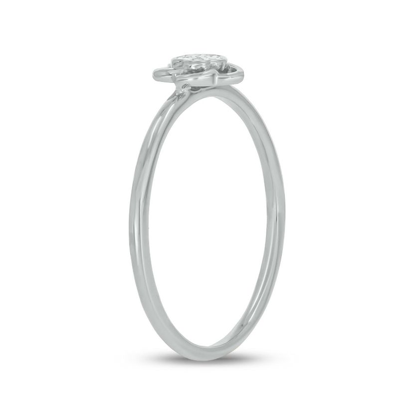 Diamond Accent Flower & Center Flower Cluster Ring in 14K Yellow Gold
