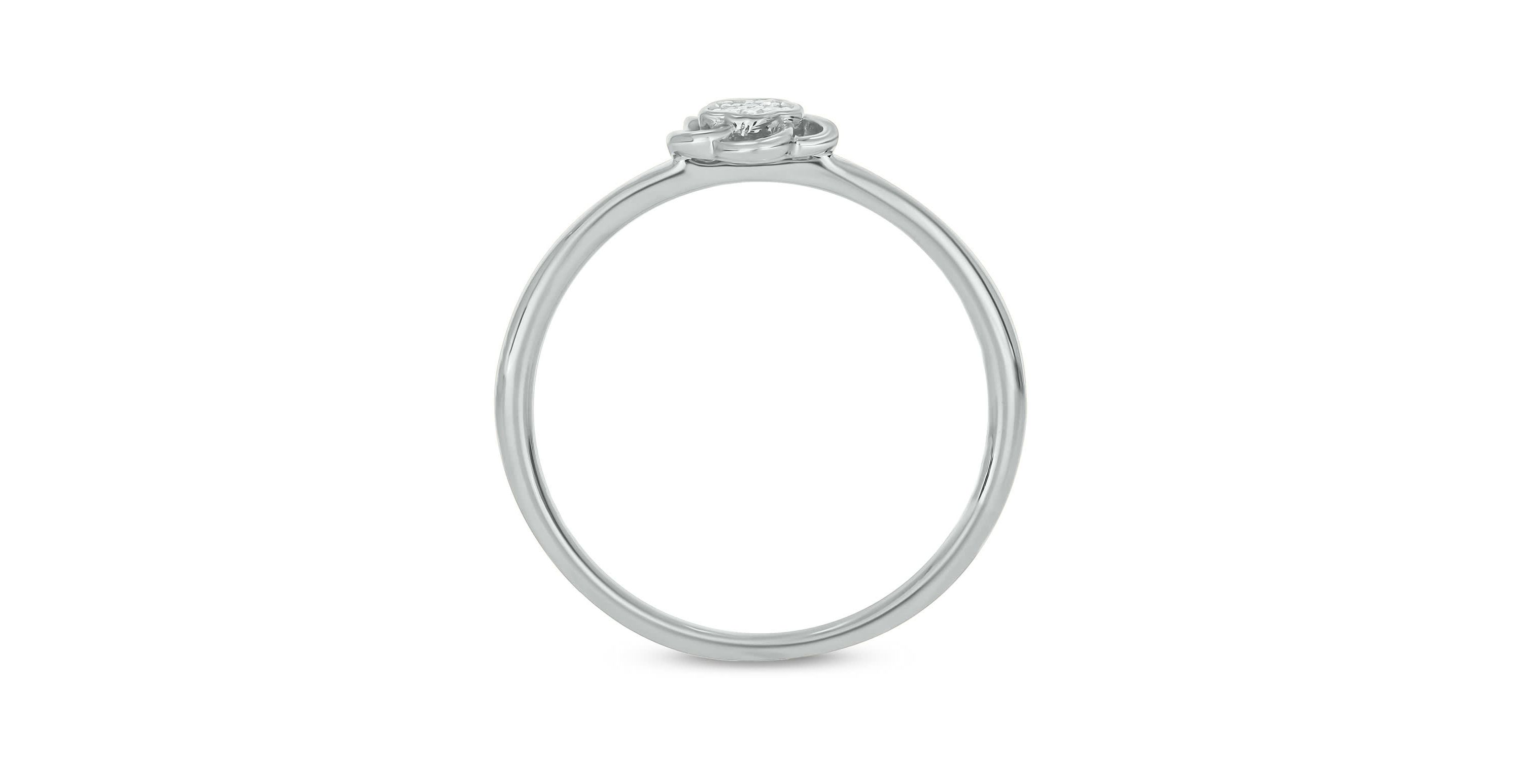 Diamond Accent Flower & Center Flower Cluster Ring in 14K Yellow Gold