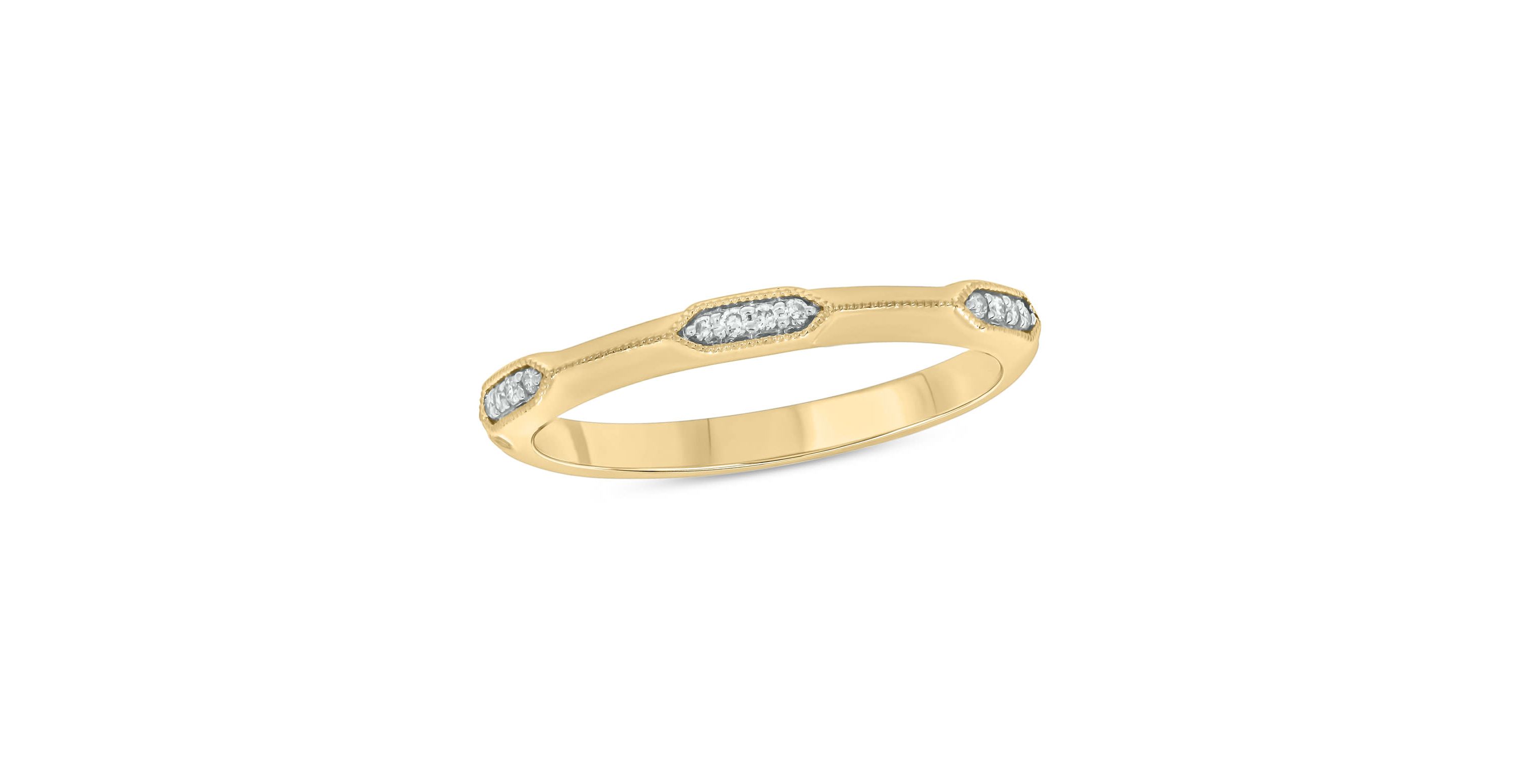 Diamond Accent Anniversary Band in 14K Yellow Gold