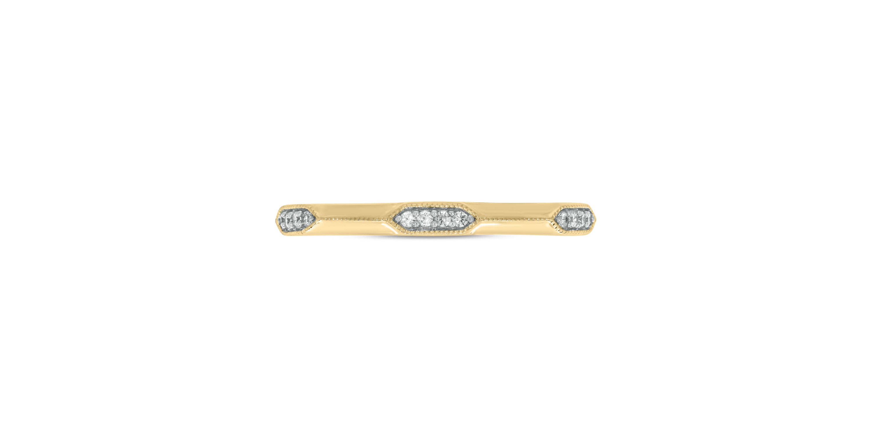 Diamond Accent Anniversary Band in 14K Yellow Gold