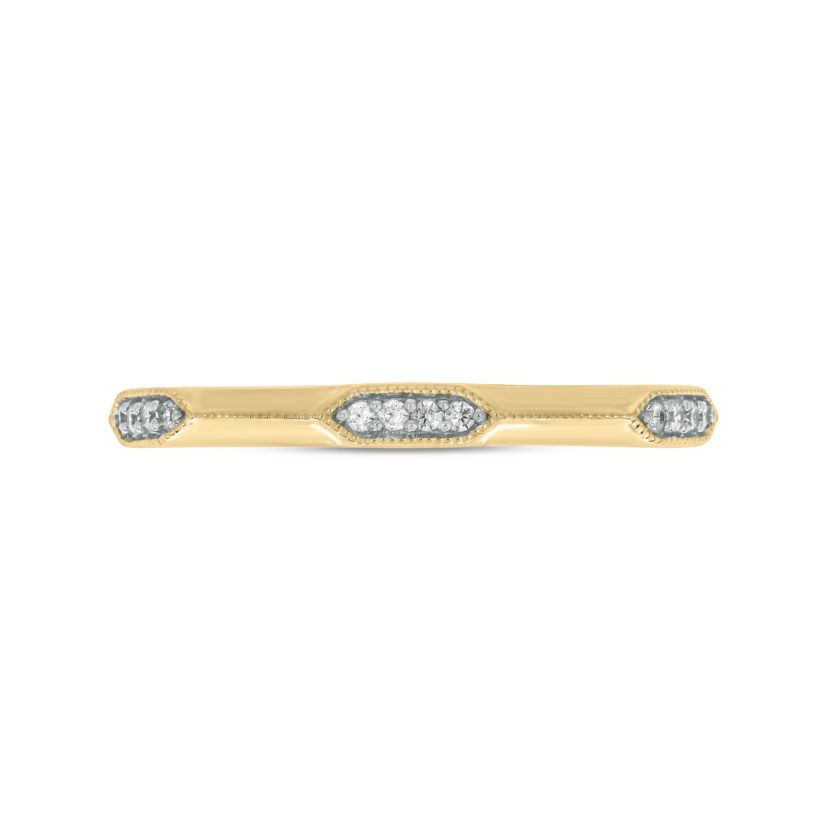 Diamond Accent Anniversary Band in 14K Yellow Gold