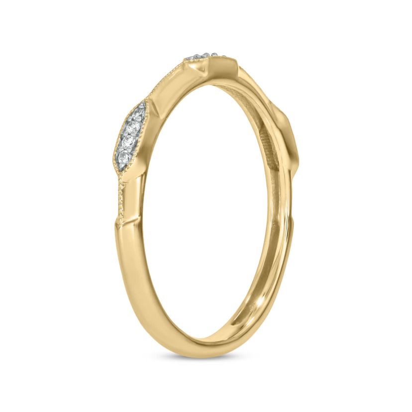 Diamond Accent Anniversary Band in 14K Yellow Gold
