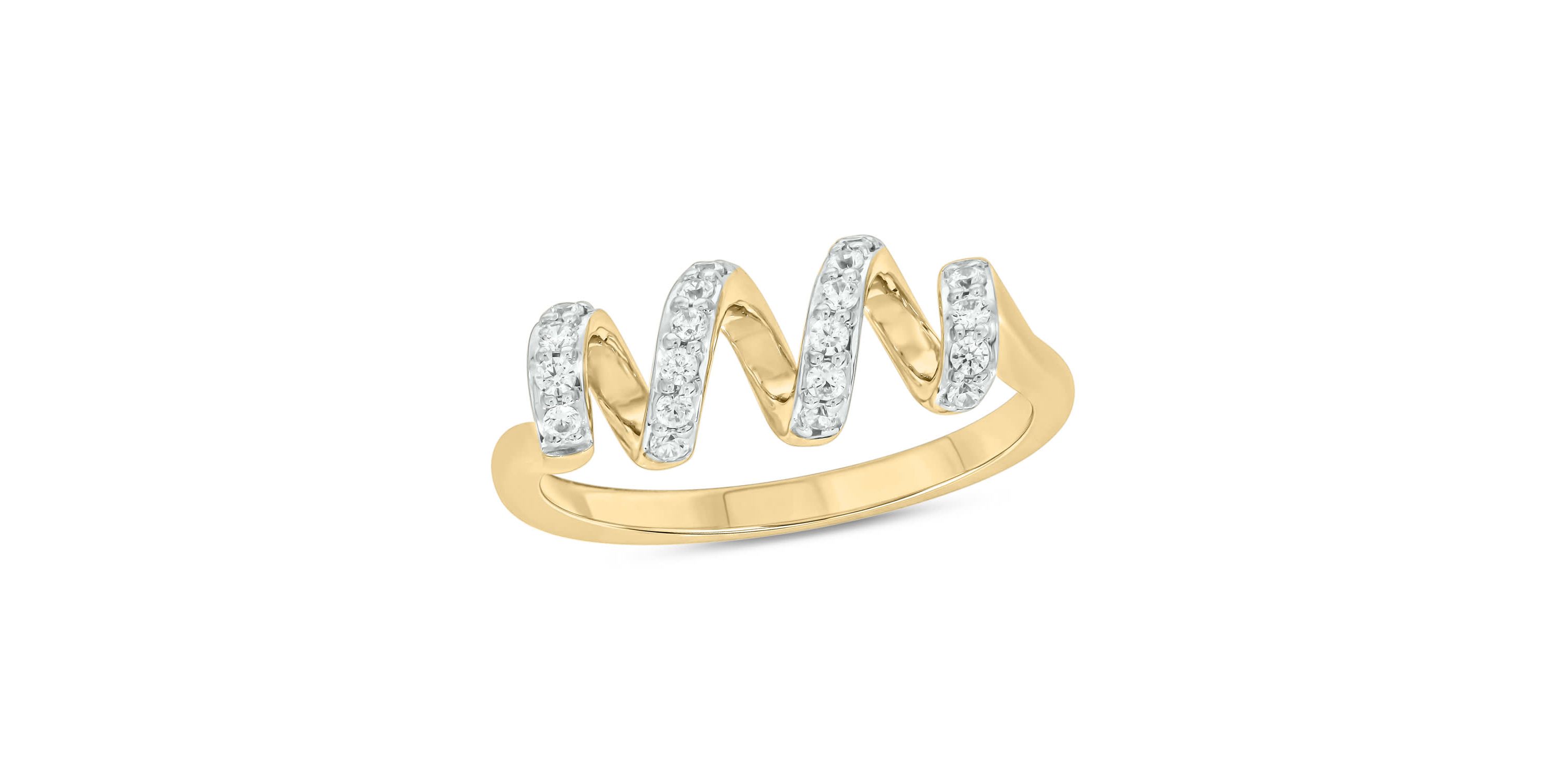 1/5 carat, Diamond T Wire Fashio Ring in 14K White Gold