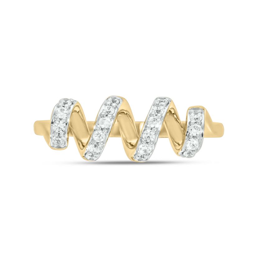 1/5 carat, Diamond T Wire Fashio Ring in 14K White Gold