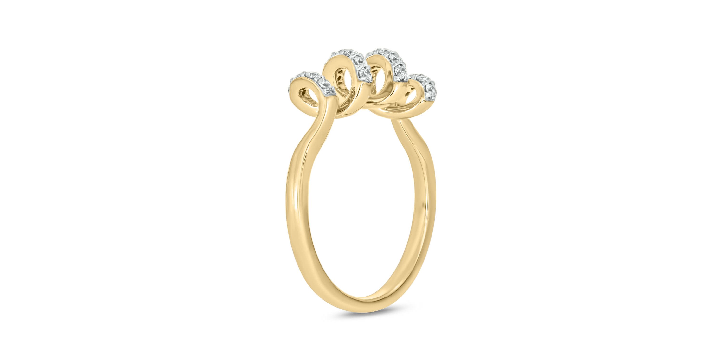 1/5 carat, Diamond T Wire Fashio Ring in 14K White Gold