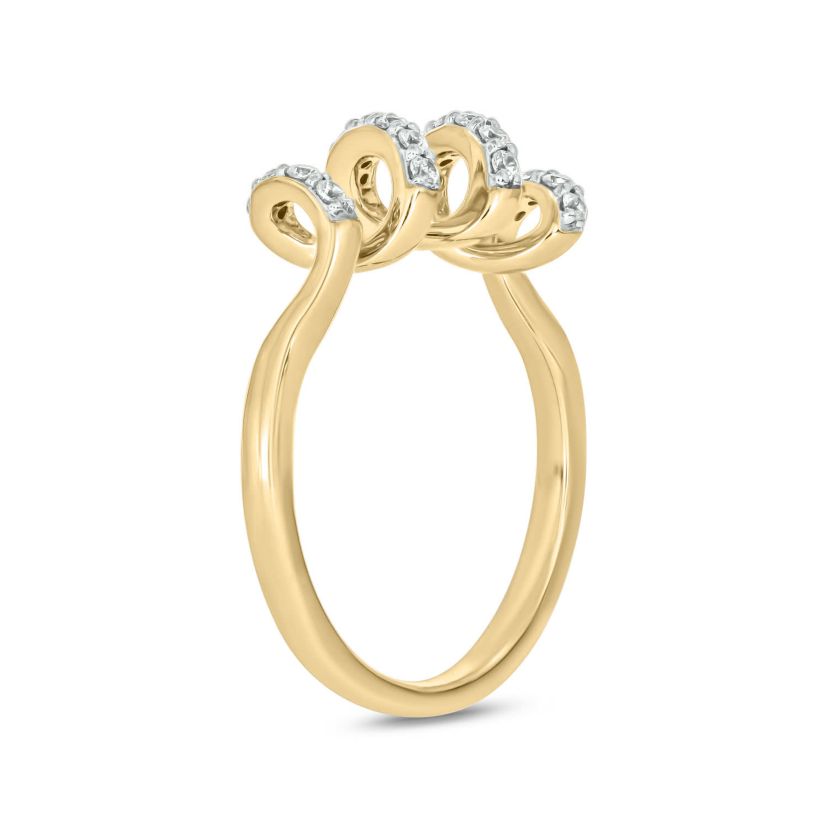 1/5 carat, Diamond T Wire Fashio Ring in 14K White Gold
