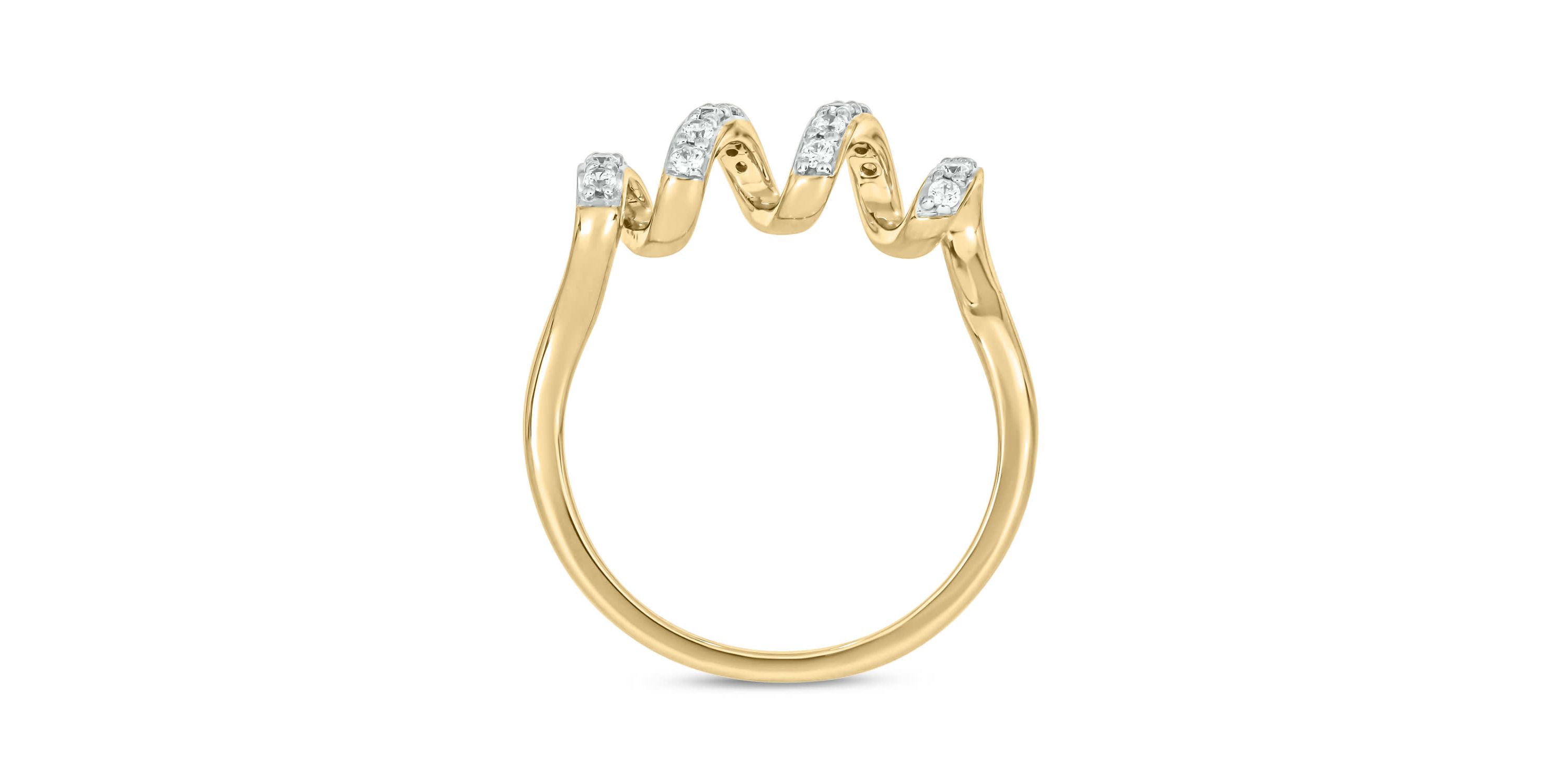 1/5 carat, Diamond T Wire Fashio Ring in 14K White Gold