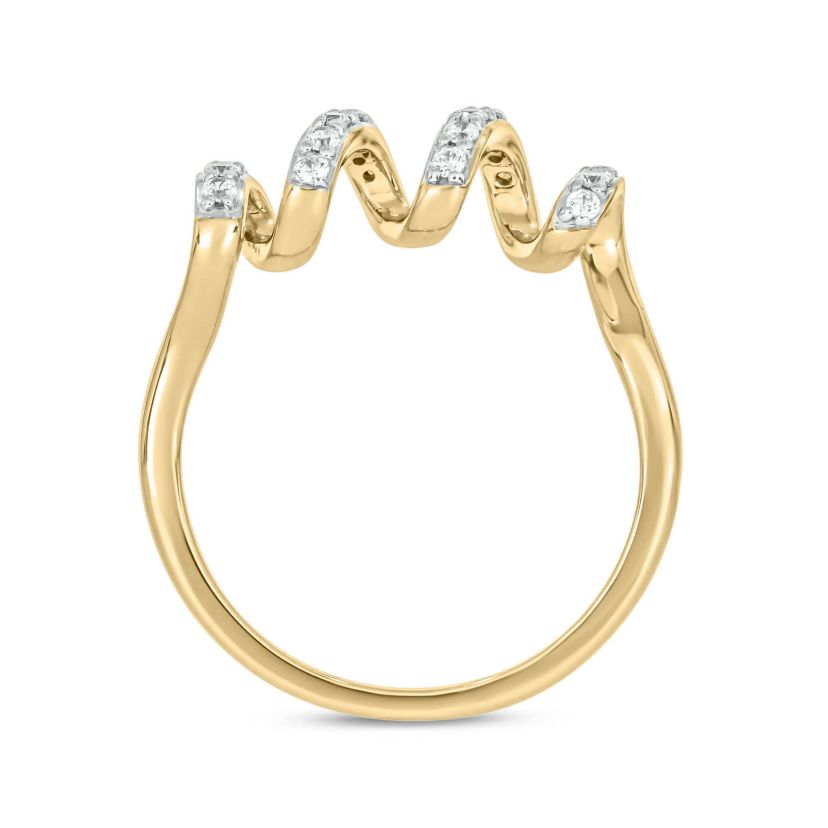 1/5 carat, Diamond T Wire Fashio Ring in 14K White Gold