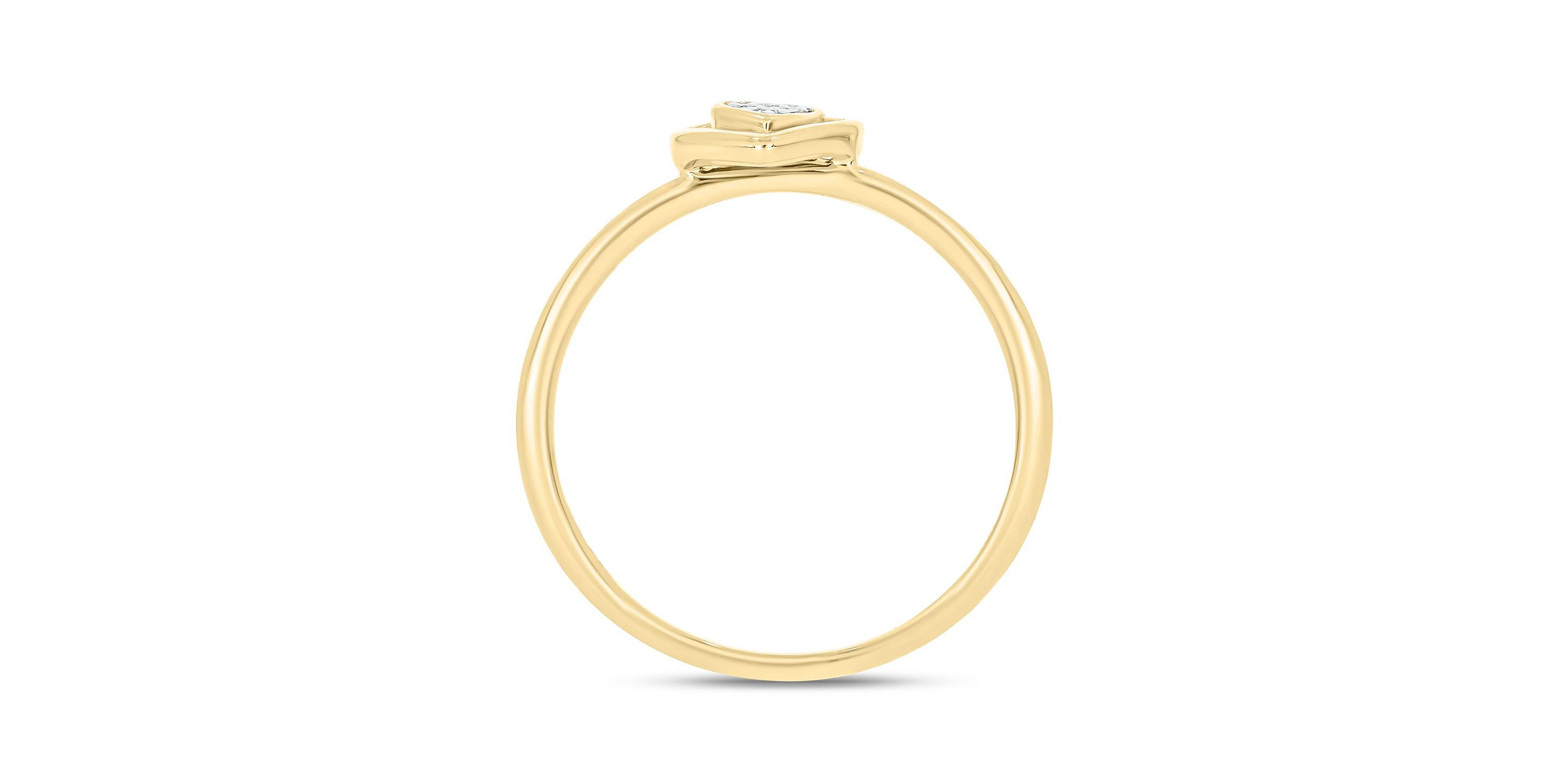 Diamond Accent Heart & Center Heart Cluster Ring in 14K White Gold