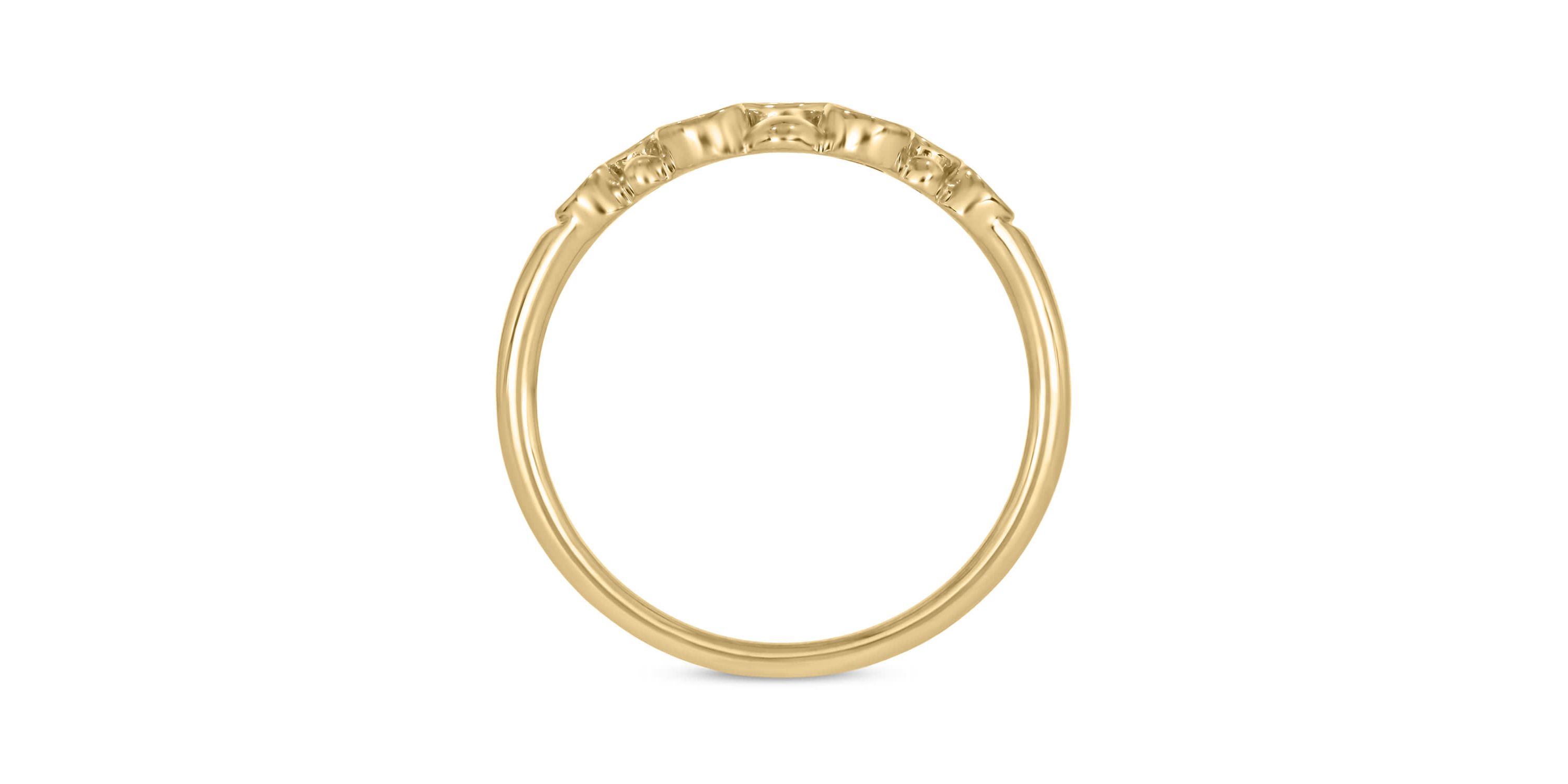 1/10 carat, Diamond Tikli & Bubble Texture Ring in 14K White Gold