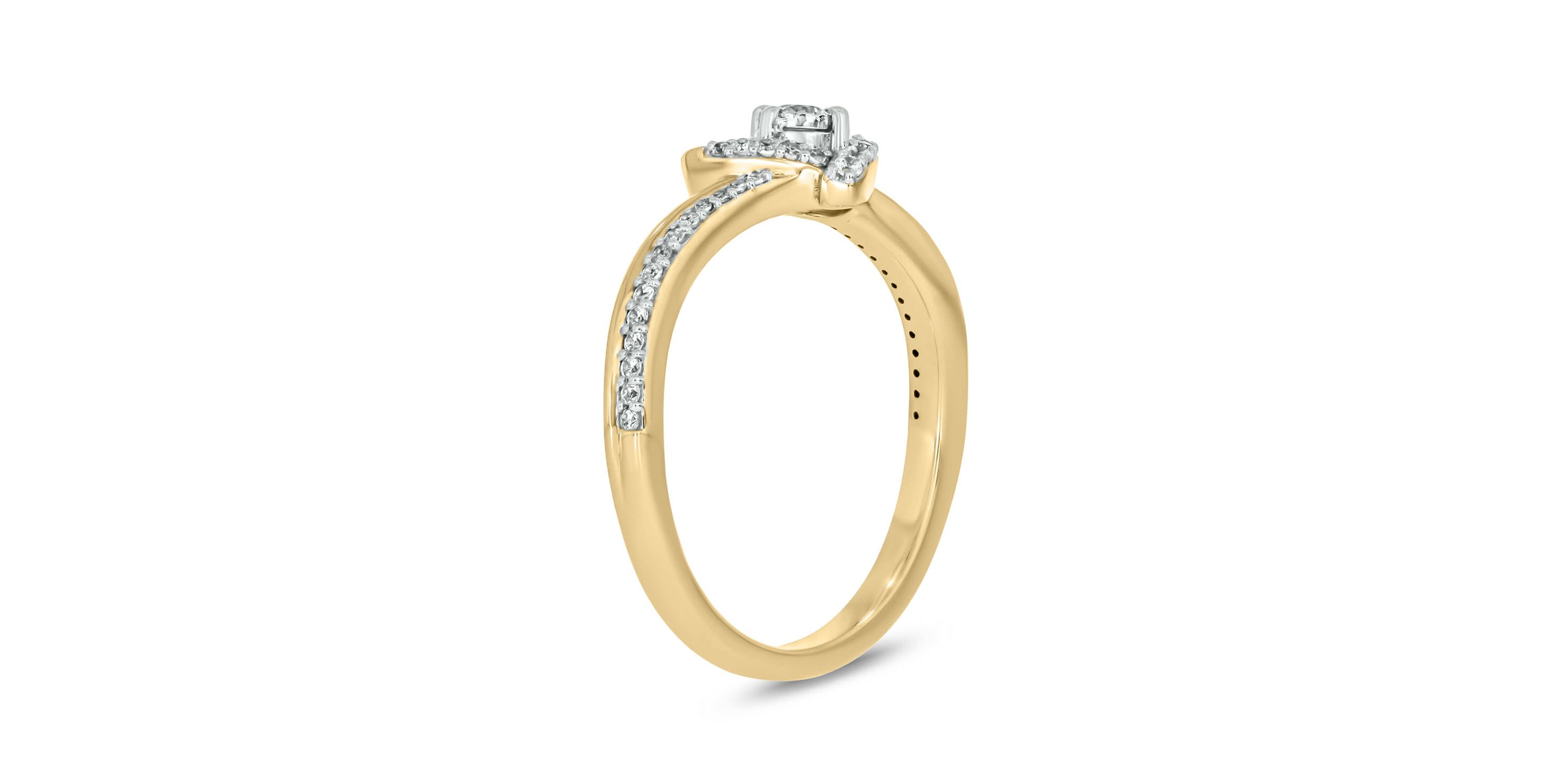 1/5 carat, Diamond Heart,Tikli Ring in 14K White Gold
