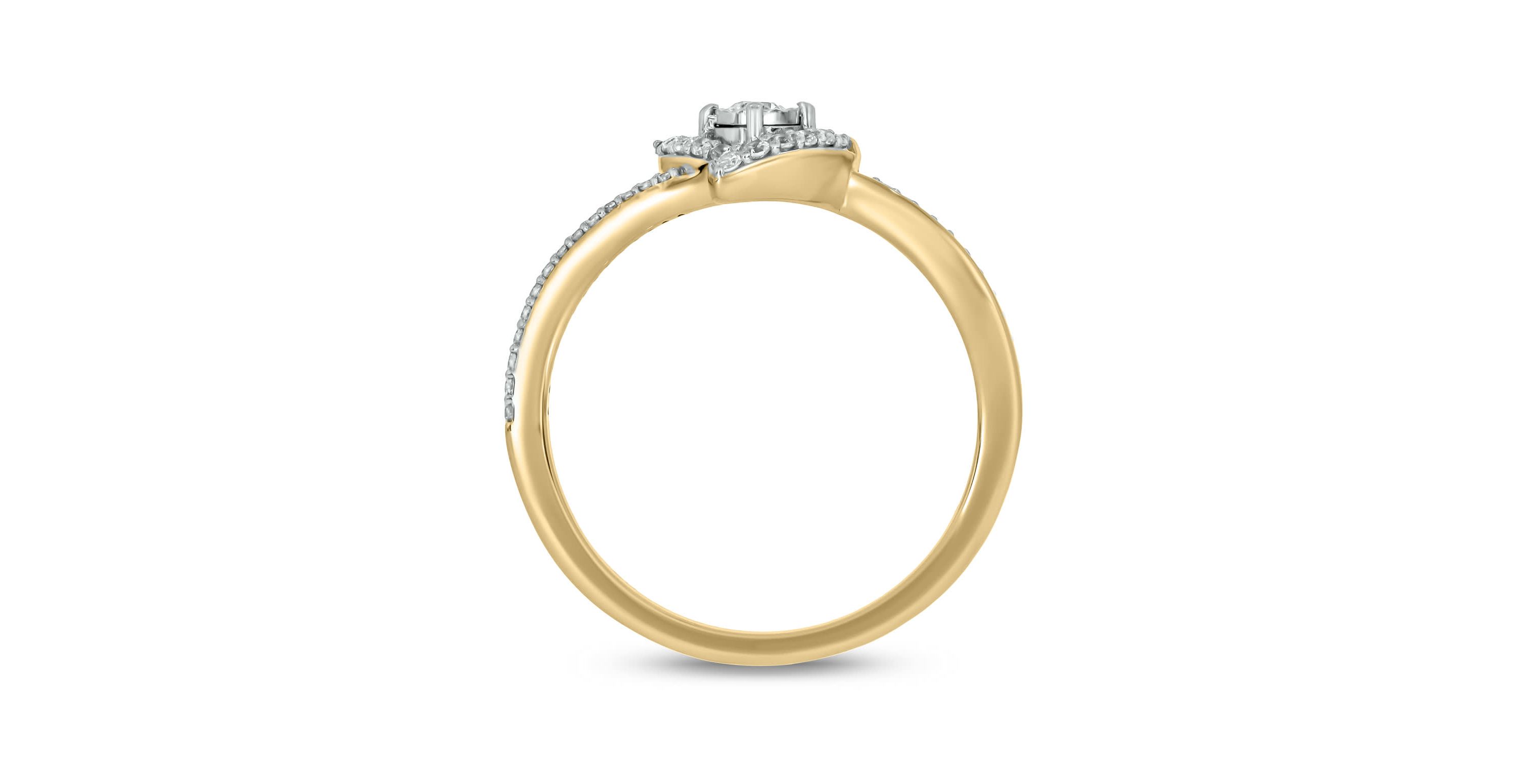 1/5 carat, Diamond Heart,Tikli Ring in 14K White Gold