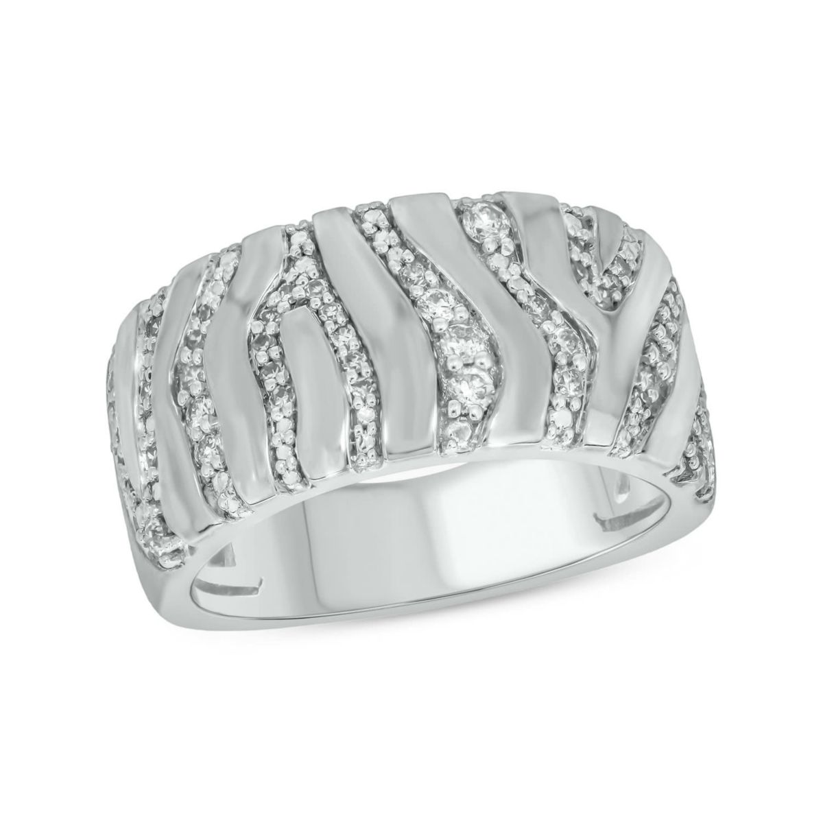 1/3 carat, Diamond Zebra Collection Ring in 14K White Gold